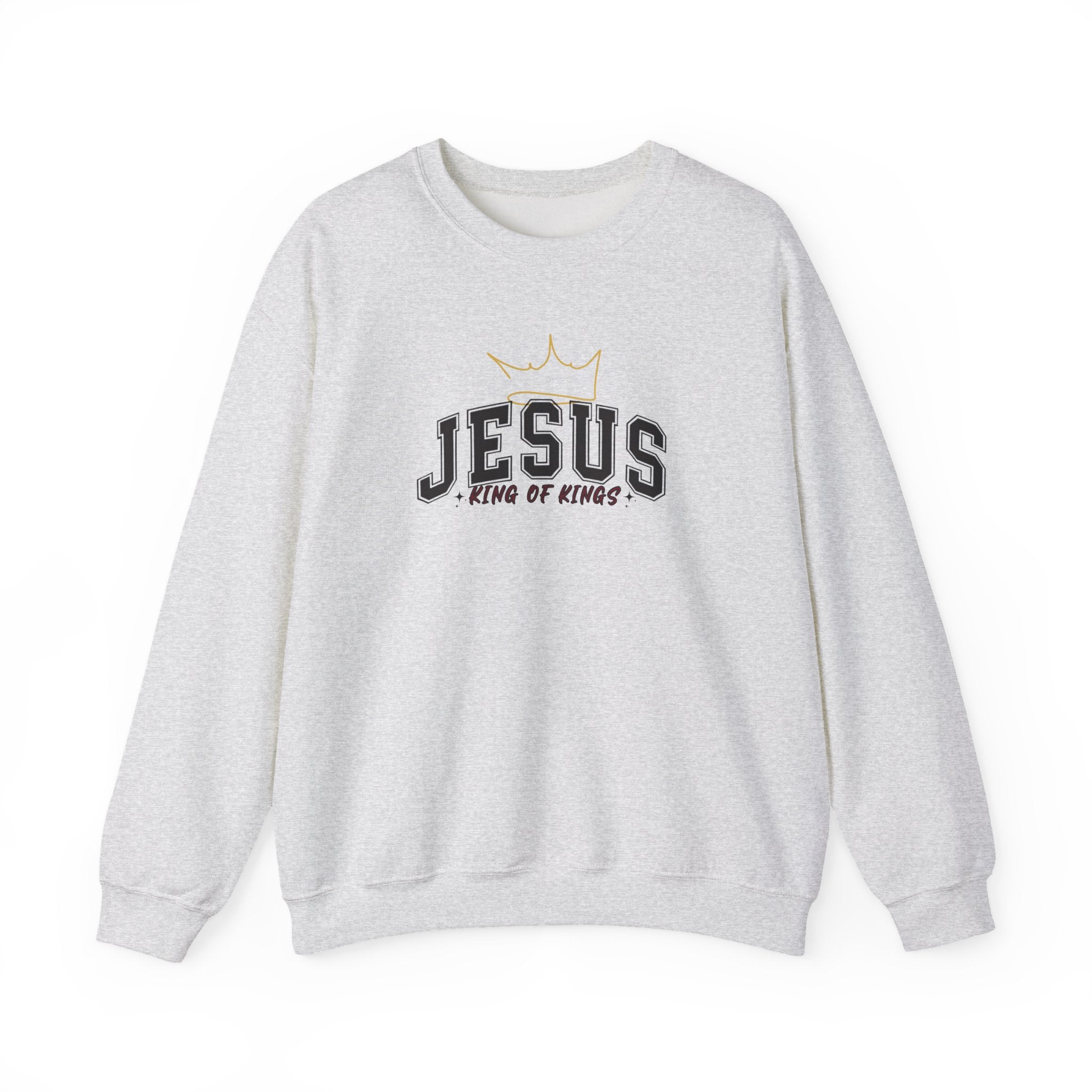 Jesus King of Kings Sweatshirt Crewneck, Christian Sweatshirt Gift, Religious Apparel, Faith-Based Clothing, Spiritual Sweater Jesus Apparel