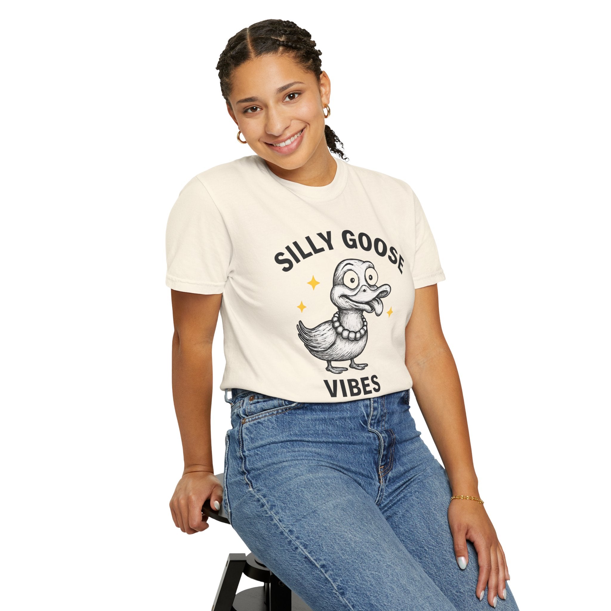 Silly Goose Comfort Colors Shirt, Got Too Silly Funny Goose Tee, Unisex Comfort Colors Funny Meme T-Shirt, Sarcastic Animal Lover Gift