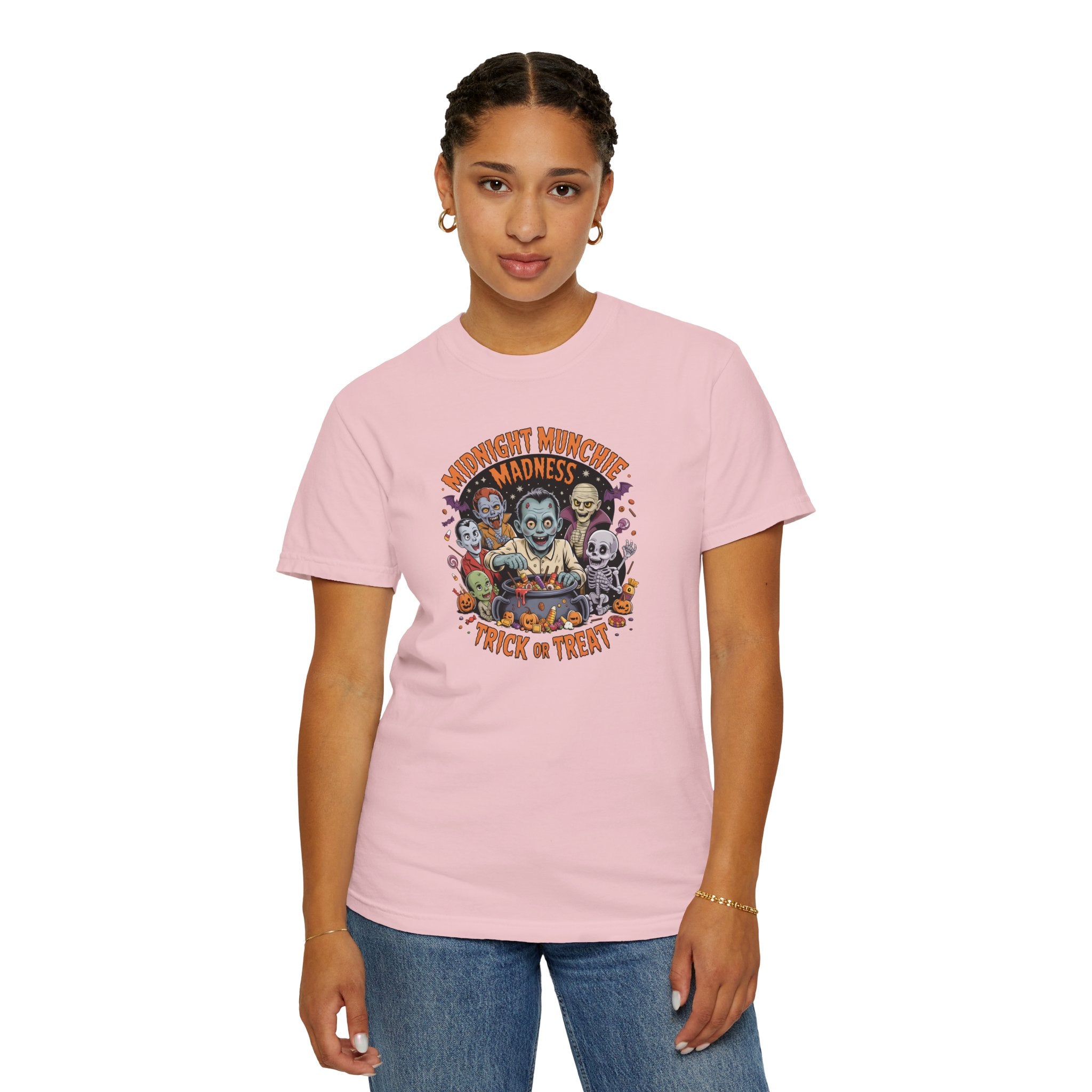 Comfort Colors Midnight Munchie Madness Halloween Shirt, Trick or Treat Tee