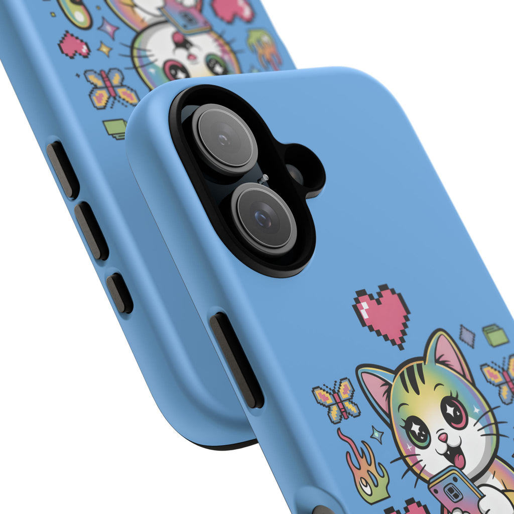 Kawaii Pixel Cat Hearts phone case | Tough Case iPhone 17, 16, 15, 14, 13, iPhone Pro 17, 16, 15, 14, 13, iPhone Pro Max 17, 16, 15, 14, 13