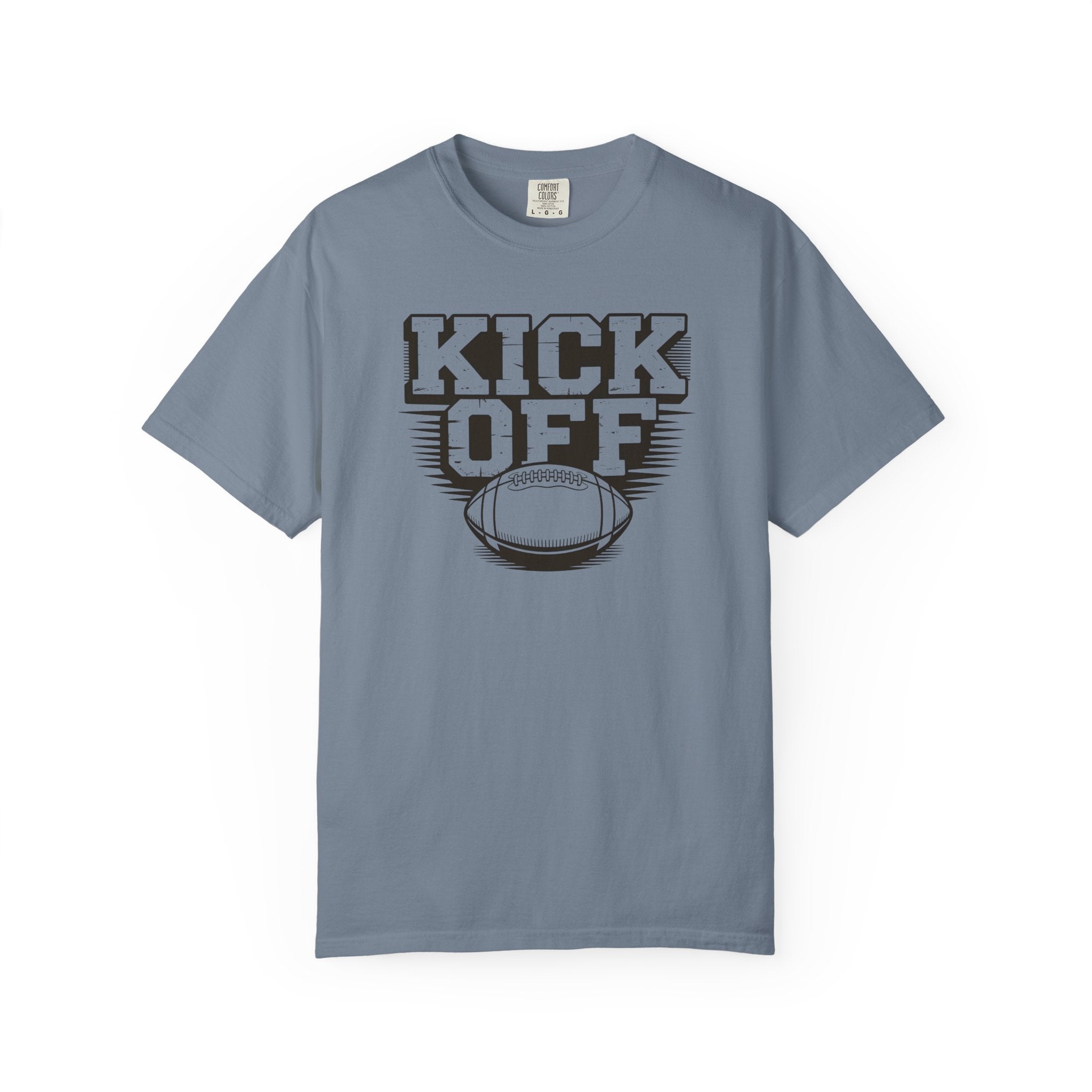 Kick Off Unisex Garment-Dyed T-shirt for Sports Lovers, Football Fans, Casual Wear, Gift Idea, Game Day Apparel