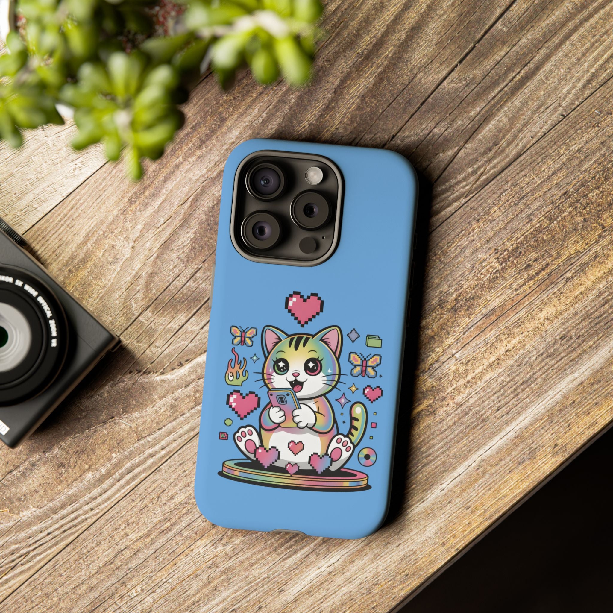 Kawaii Pixel Cat Hearts phone case | Tough Case iPhone 17, 16, 15, 14, 13, iPhone Pro 17, 16, 15, 14, 13, iPhone Pro Max 17, 16, 15, 14, 13