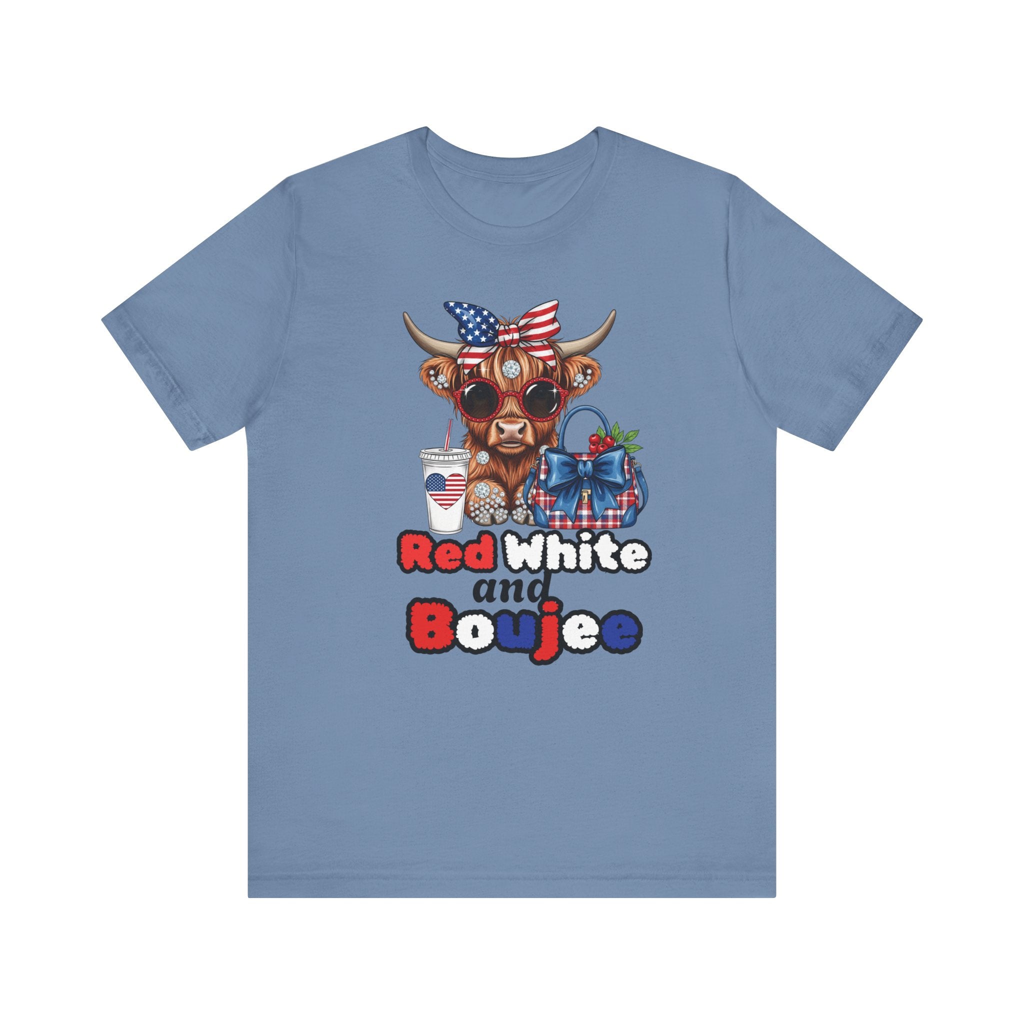 PatrioticTee - Red White and Boujee T-Shirt for BBQs, July 4th, Casual Wear, Animal Lovers, Summer Festivals