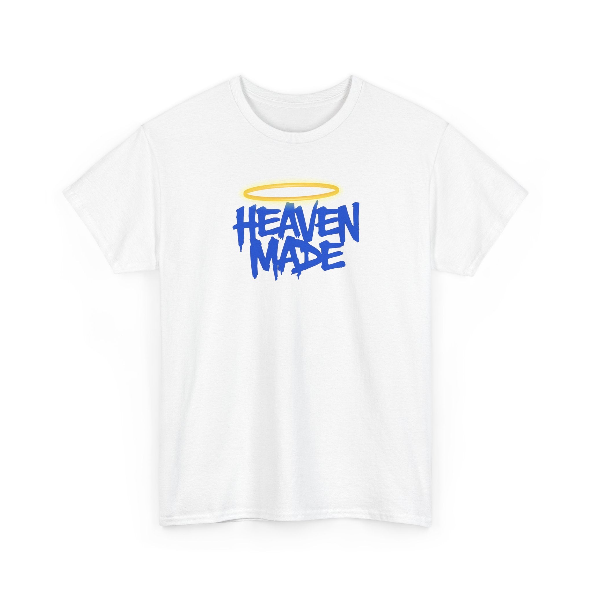 Heaven Made Unisex Heavy Cotton Tee, Trendy Graphic Tee, Casual Streetwear, Gift for Friends, Everyday Wear, Unique T-Shirt