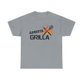 Gangsta Grilla BBQ Unisex Heavy Cotton Tee, Grilling Shirt, Cooking Gift, Father's Day Apparel, Summer BBQ Outfit, Foodie Tee