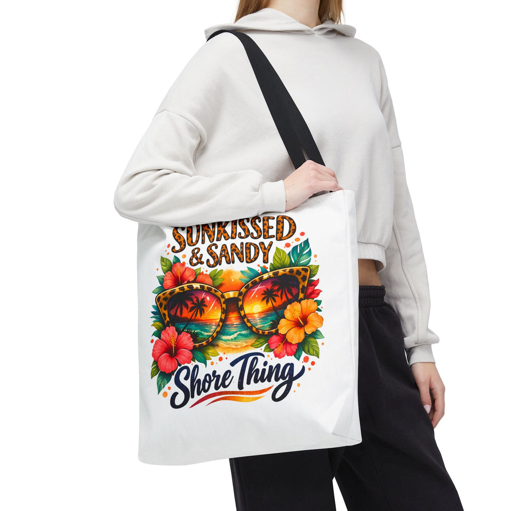 Sunkissed & Sandy Shore Thing Tote | Beach Sunglasses Hibiscus Design