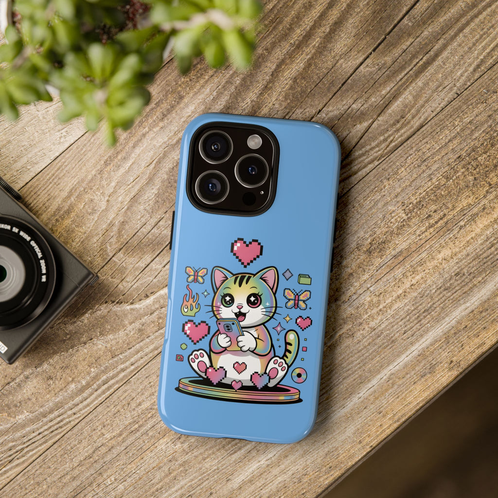 Kawaii Pixel Cat Hearts phone case | Tough Case iPhone 17, 16, 15, 14, 13, iPhone Pro 17, 16, 15, 14, 13, iPhone Pro Max 17, 16, 15, 14, 13