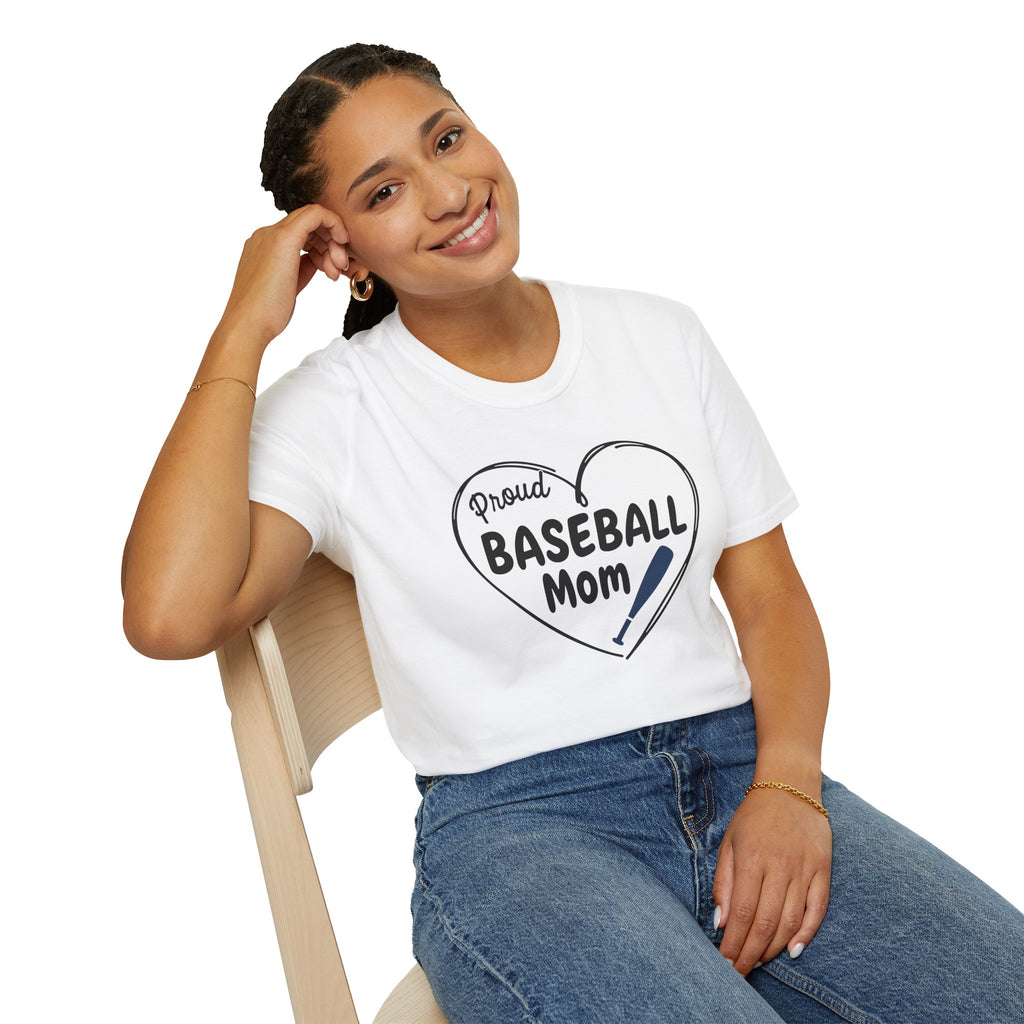 Proud Baseball Mom T-Shirt | Casual Mom Game Day Tee