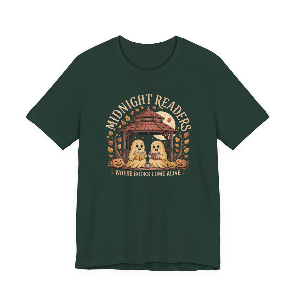 Midnight Readers Tee - Cozy Halloween Shirt, Reading Gifts, Book Lovers Tee, Fall Apparel, Spooky Season Outfit