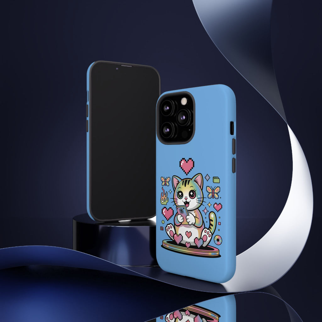 Kawaii Pixel Cat Hearts phone case | Tough Case iPhone 17, 16, 15, 14, 13, iPhone Pro 17, 16, 15, 14, 13, iPhone Pro Max 17, 16, 15, 14, 13
