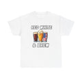 Men's Red, White & Brew Heavy Cotton Tee - Perfect for 4th of July BBQs, Independence Day, Casual Outings, Summer Fun, Beer Lovers