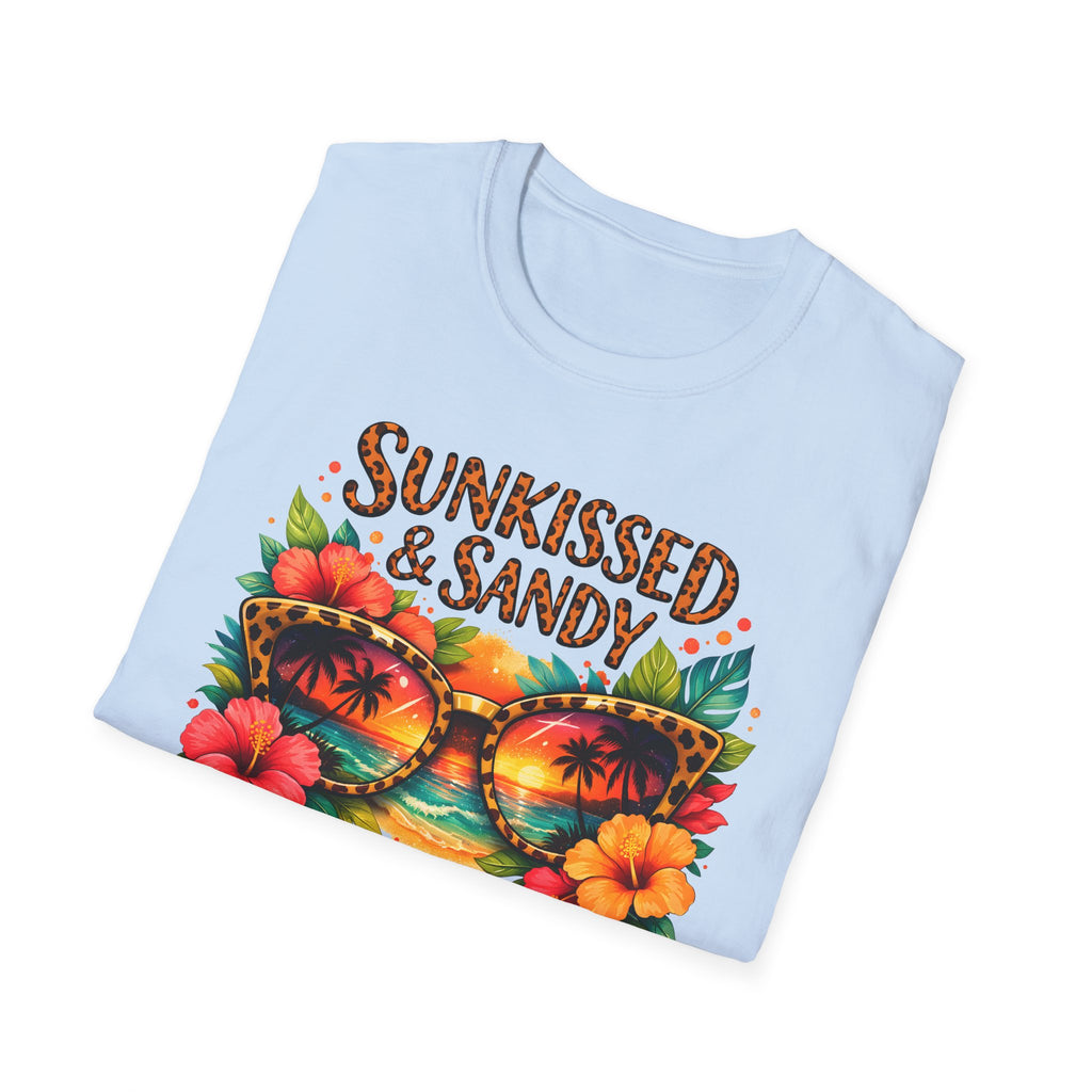 Sunkissed & Sandy Shore Thing T-Shirt | Tropical Sunglasses Floral Beach Design