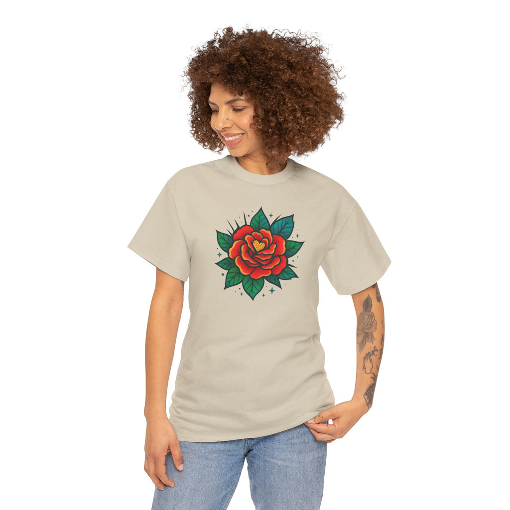 Bohemian Style Rose Floral Design Shirt, Floral Rose Shirt, Boho Tee, Graphic T-shirt