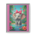 Framed Kids Elephant Wall Print, Kids Bedroom Art, Nursery Art, Baby Room Decor, Animal Art, Child's Room Gift, Playroom Wall Art