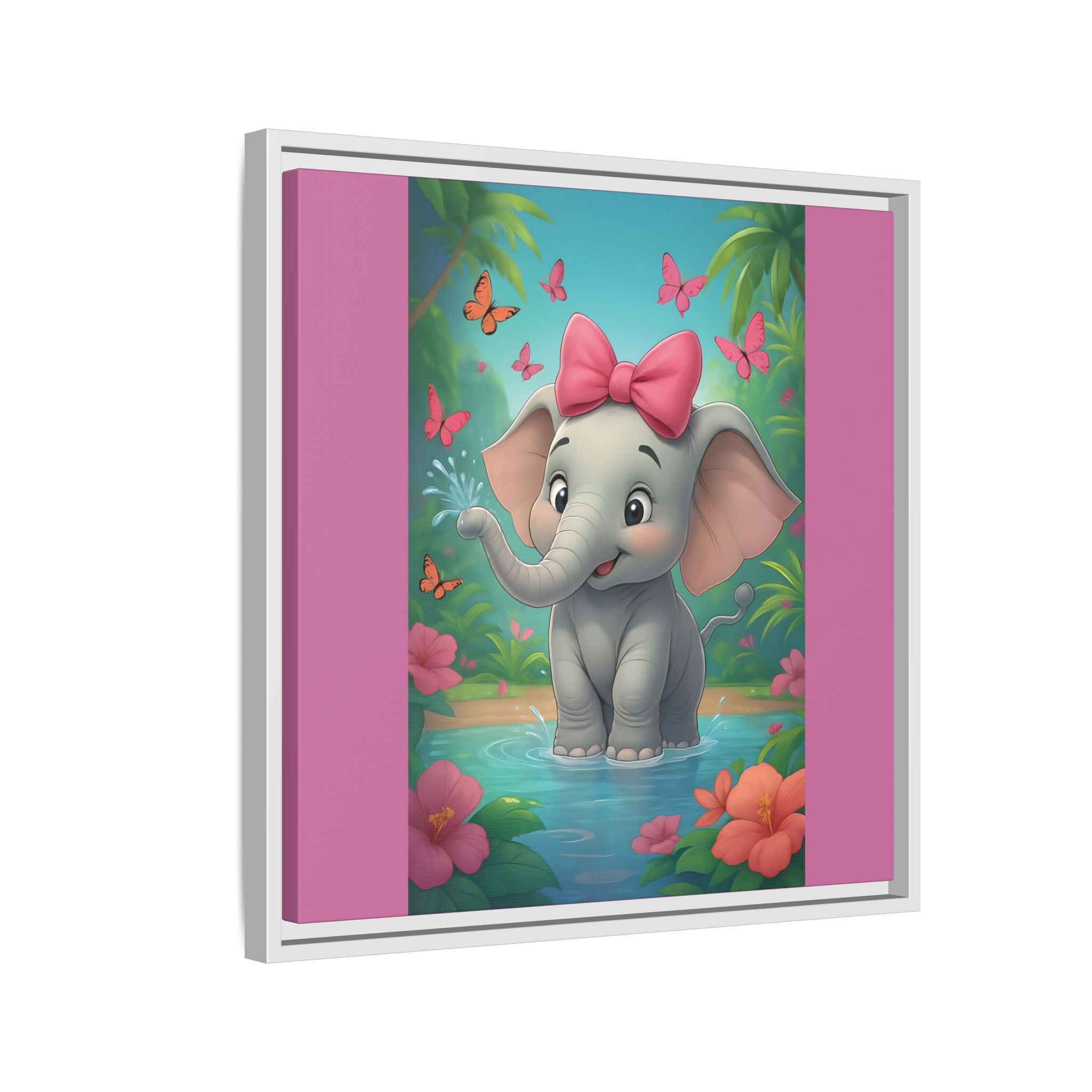 Framed Kids Elephant Wall Print, Kids Bedroom Art, Nursery Art, Baby Room Decor, Animal Art, Child's Room Gift, Playroom Wall Art