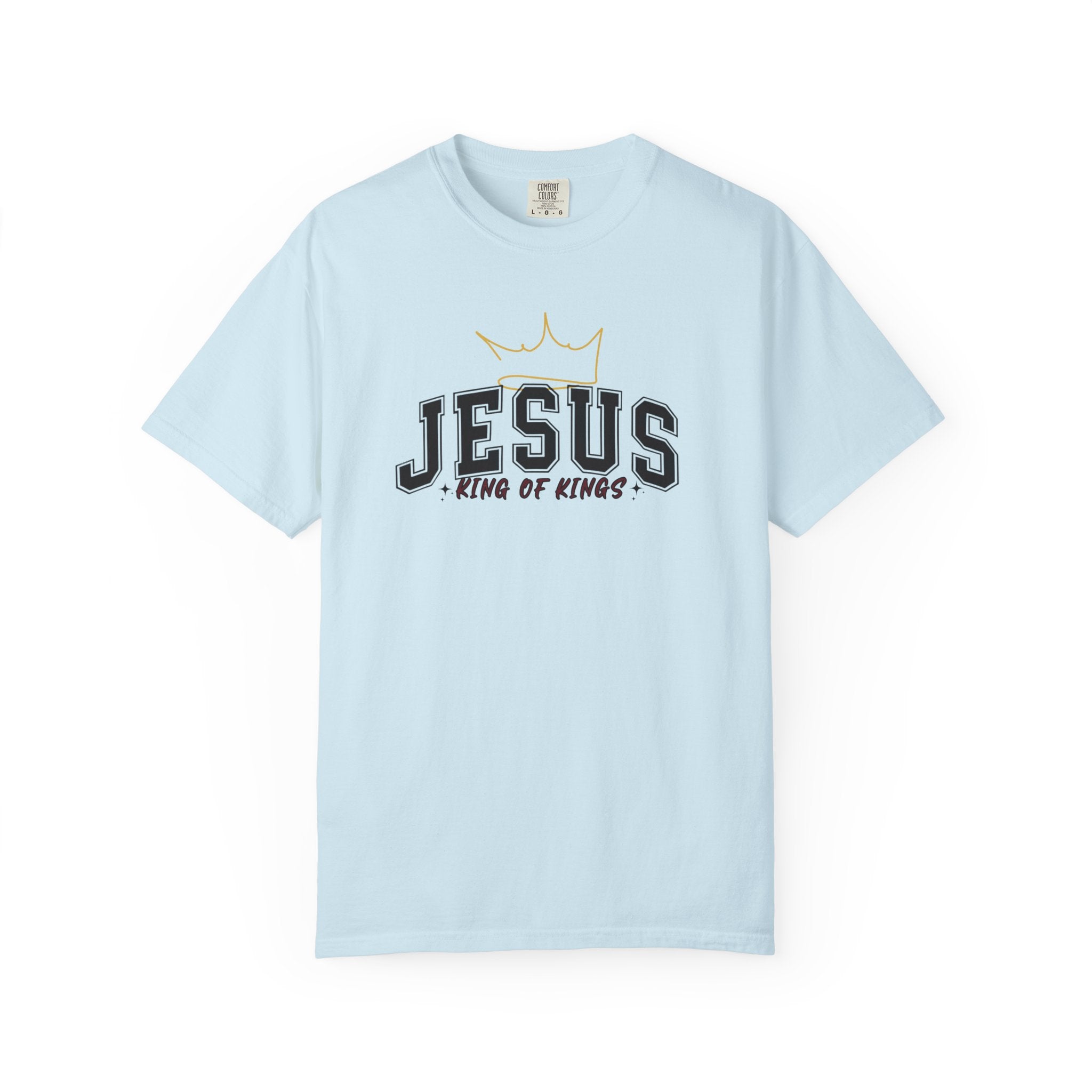 Jesus King of Kings T-Shirt, Unisex Garment Dyed Tee, Christian Apparel, Faith-Based Gift, Casual Wear, Religious T-Shirt