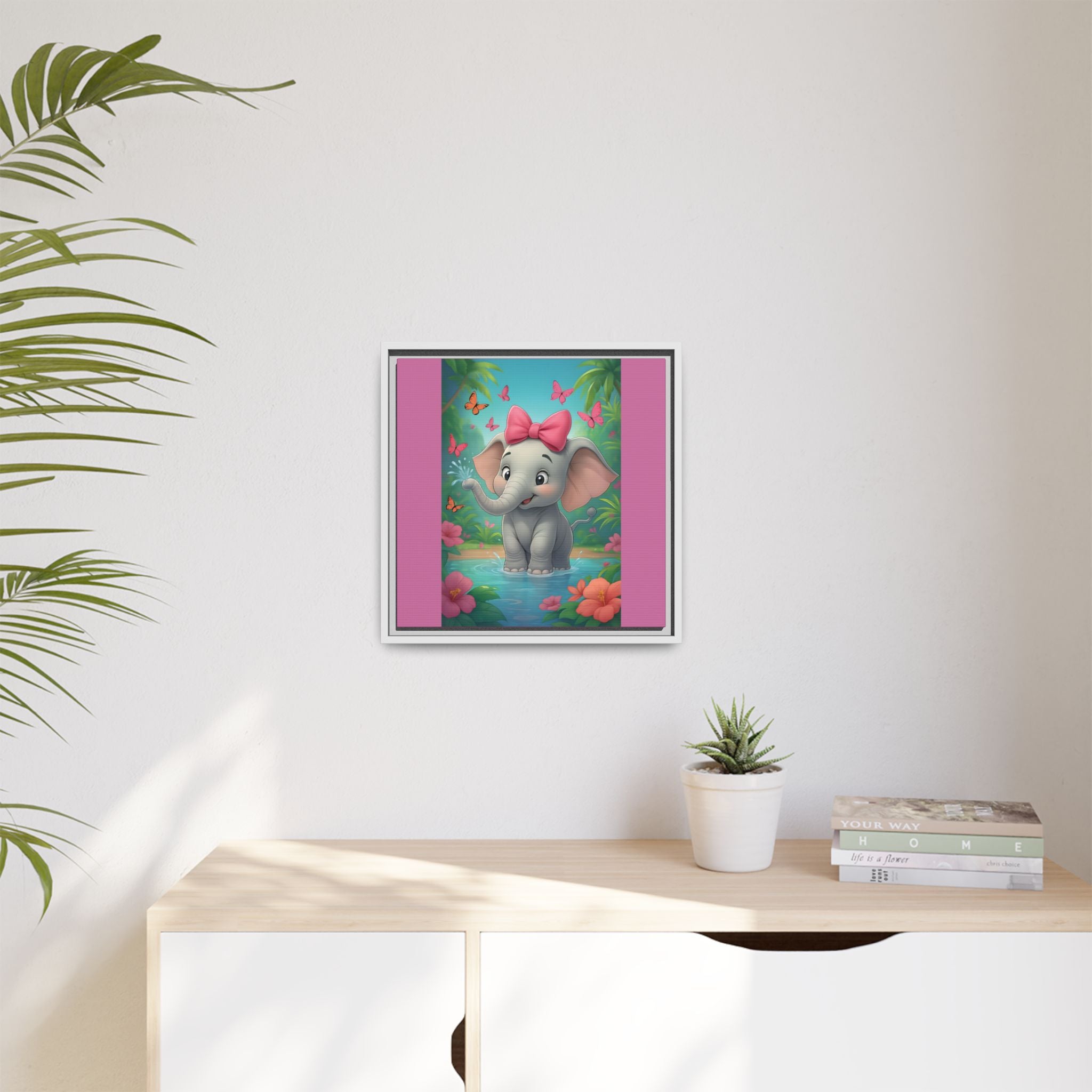 Framed Kids Elephant Wall Print, Kids Bedroom Art, Nursery Art, Baby Room Decor, Animal Art, Child's Room Gift, Playroom Wall Art