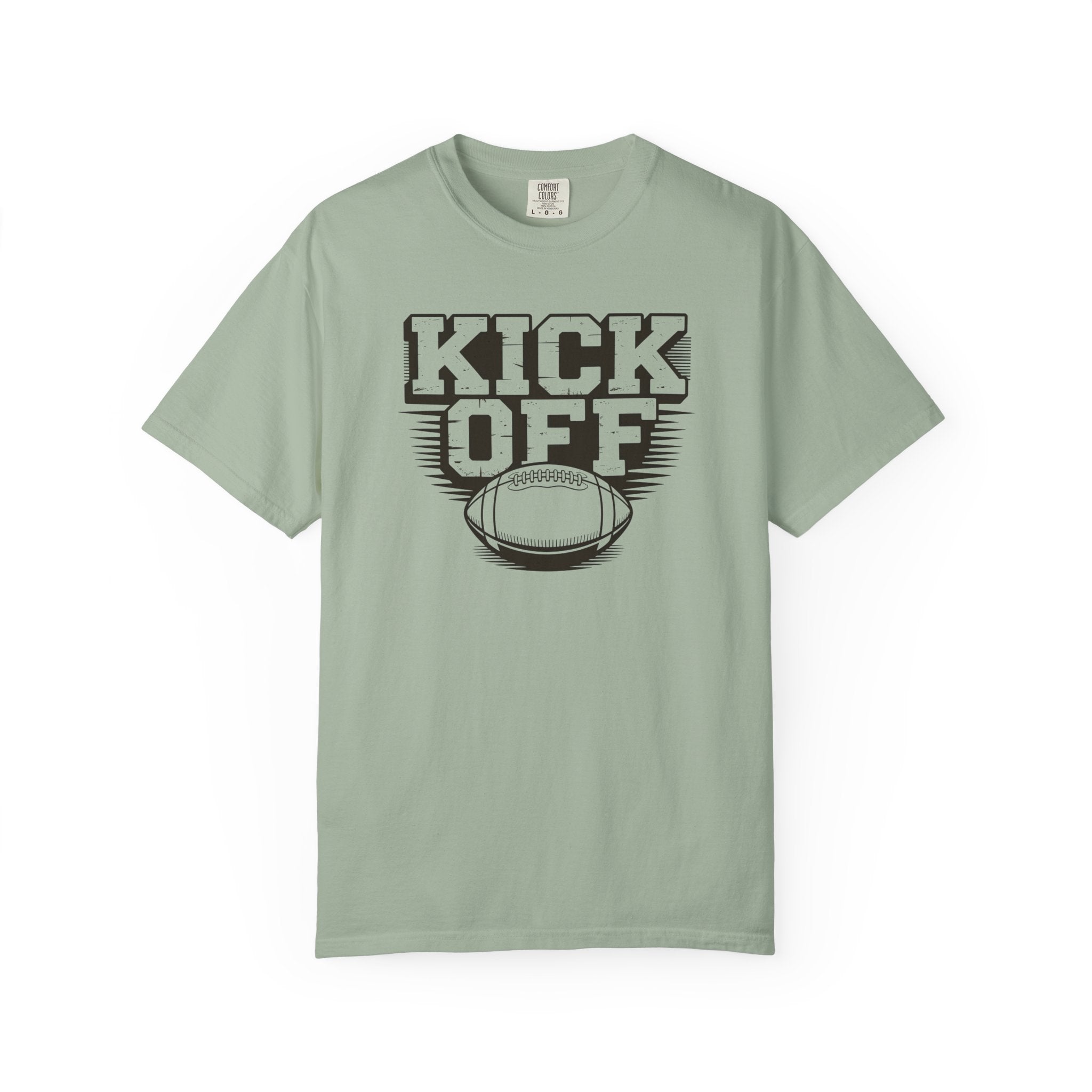 Kick Off Unisex Garment-Dyed T-shirt for Sports Lovers, Football Fans, Casual Wear, Gift Idea, Game Day Apparel