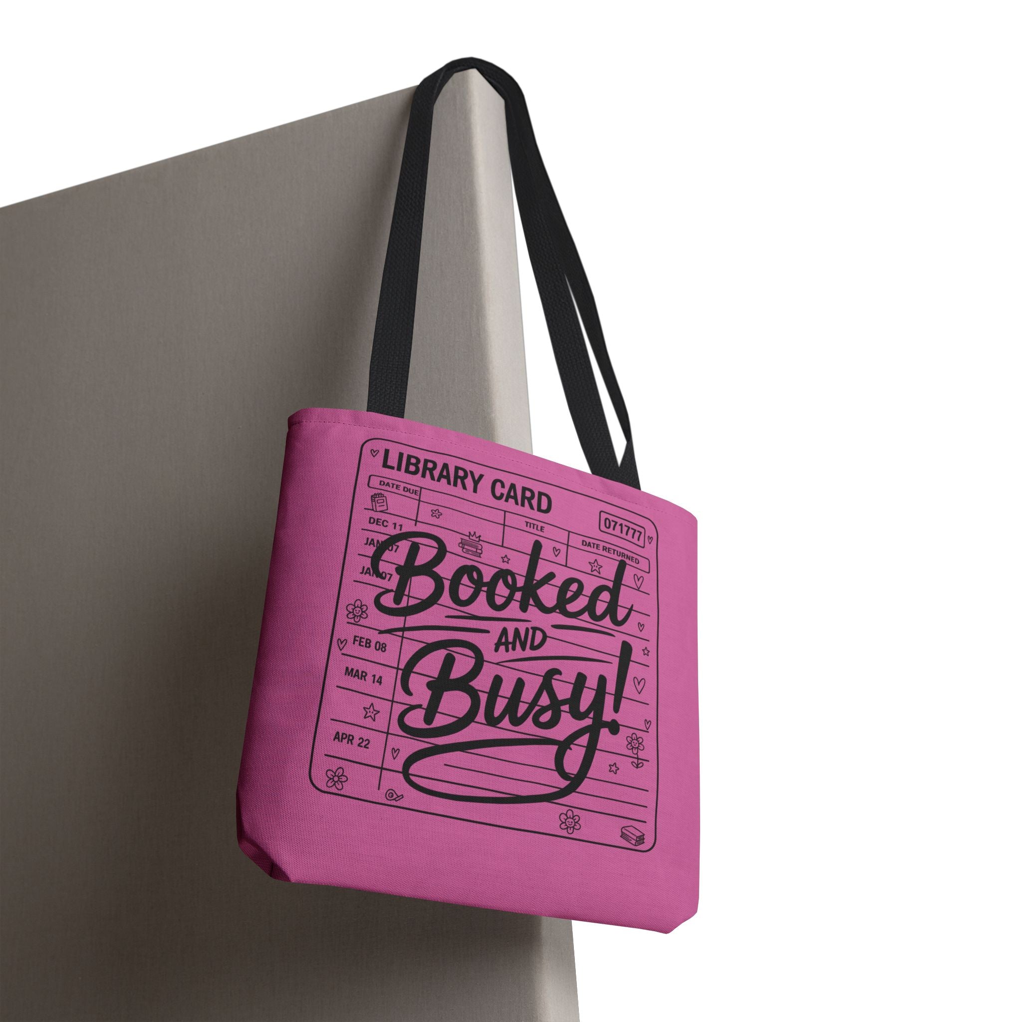 Booked and Busy library card Tote Bag | Book Lover Tote