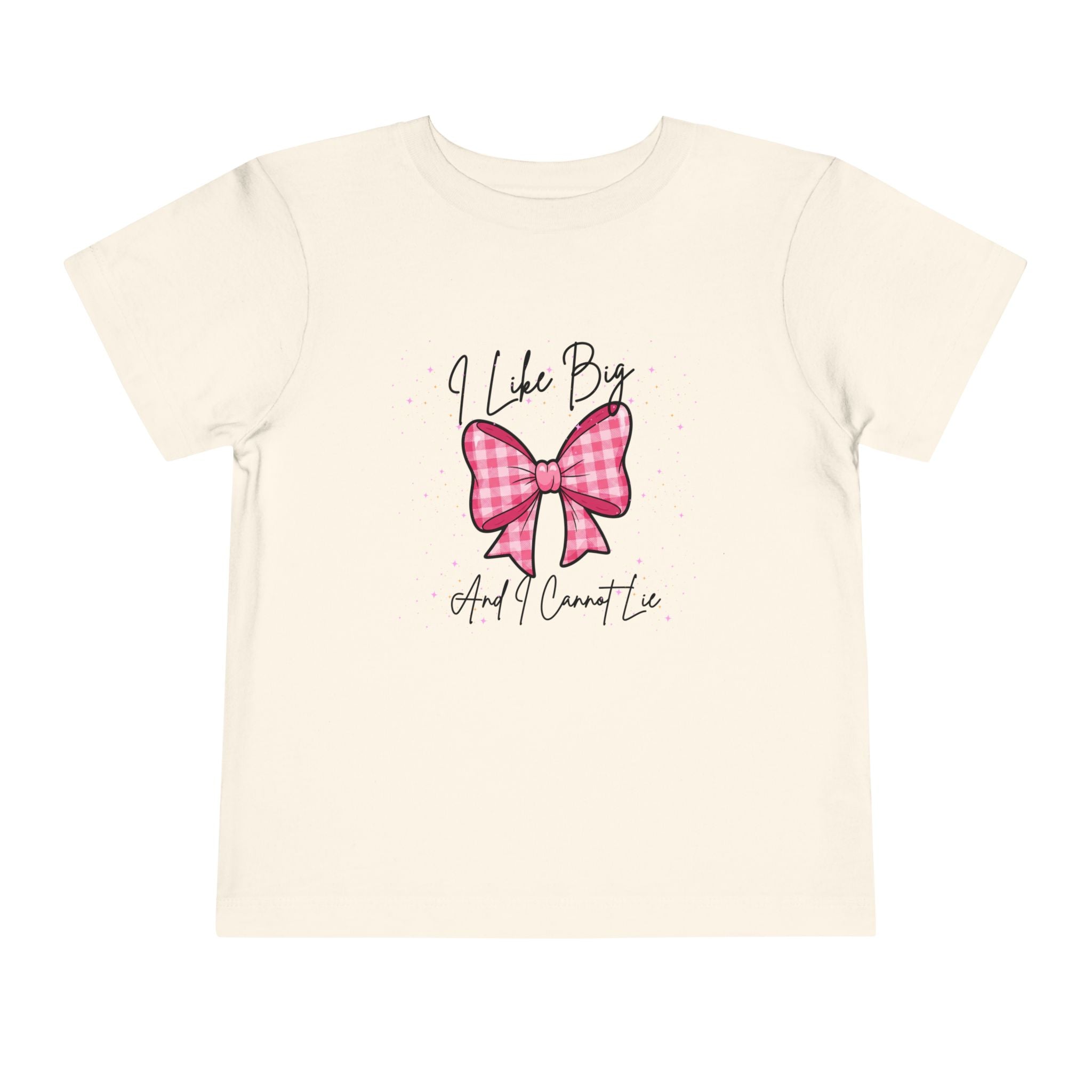 Toddler Girl's Short Sleeve Tee with Bow Design, Cute Kids T-Shirt, Gift for Girls, Birthday Tee, Playdate Outfit