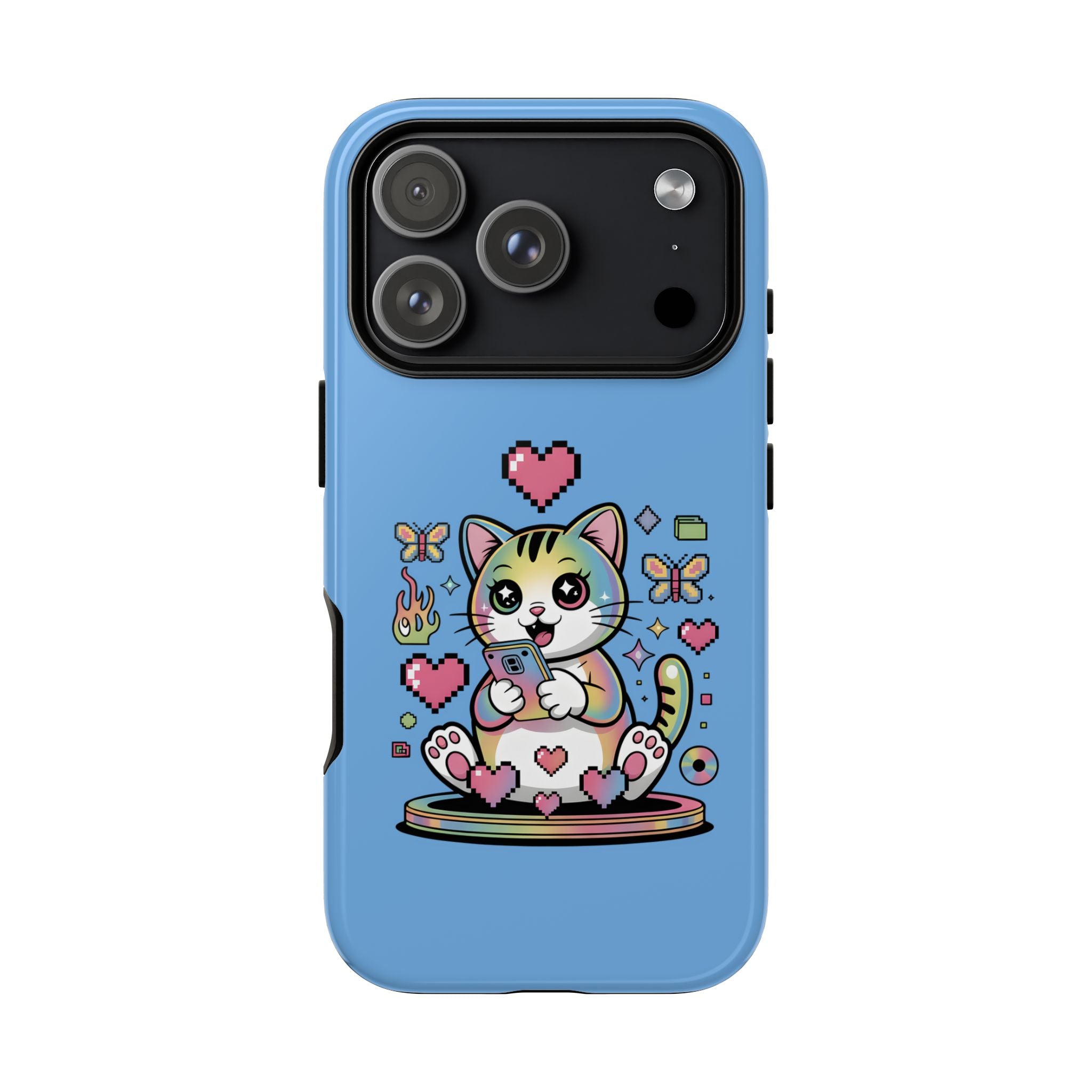 Kawaii Pixel Cat Hearts phone case | Tough Case iPhone 17, 16, 15, 14, 13, iPhone Pro 17, 16, 15, 14, 13, iPhone Pro Max 17, 16, 15, 14, 13