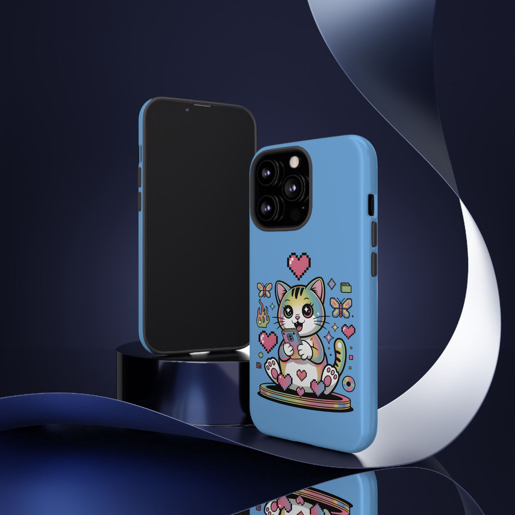 Kawaii Pixel Cat Hearts phone case | Tough Case iPhone 17, 16, 15, 14, 13, iPhone Pro 17, 16, 15, 14, 13, iPhone Pro Max 17, 16, 15, 14, 13
