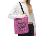 Booked and Busy library card Tote Bag | Book Lover Tote
