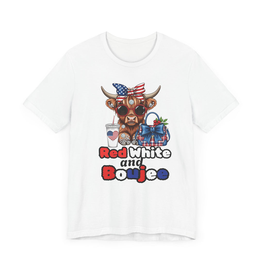 PatrioticTee - Red White and Boujee T-Shirt for BBQs, July 4th, Casual Wear, Animal Lovers, Summer Festivals