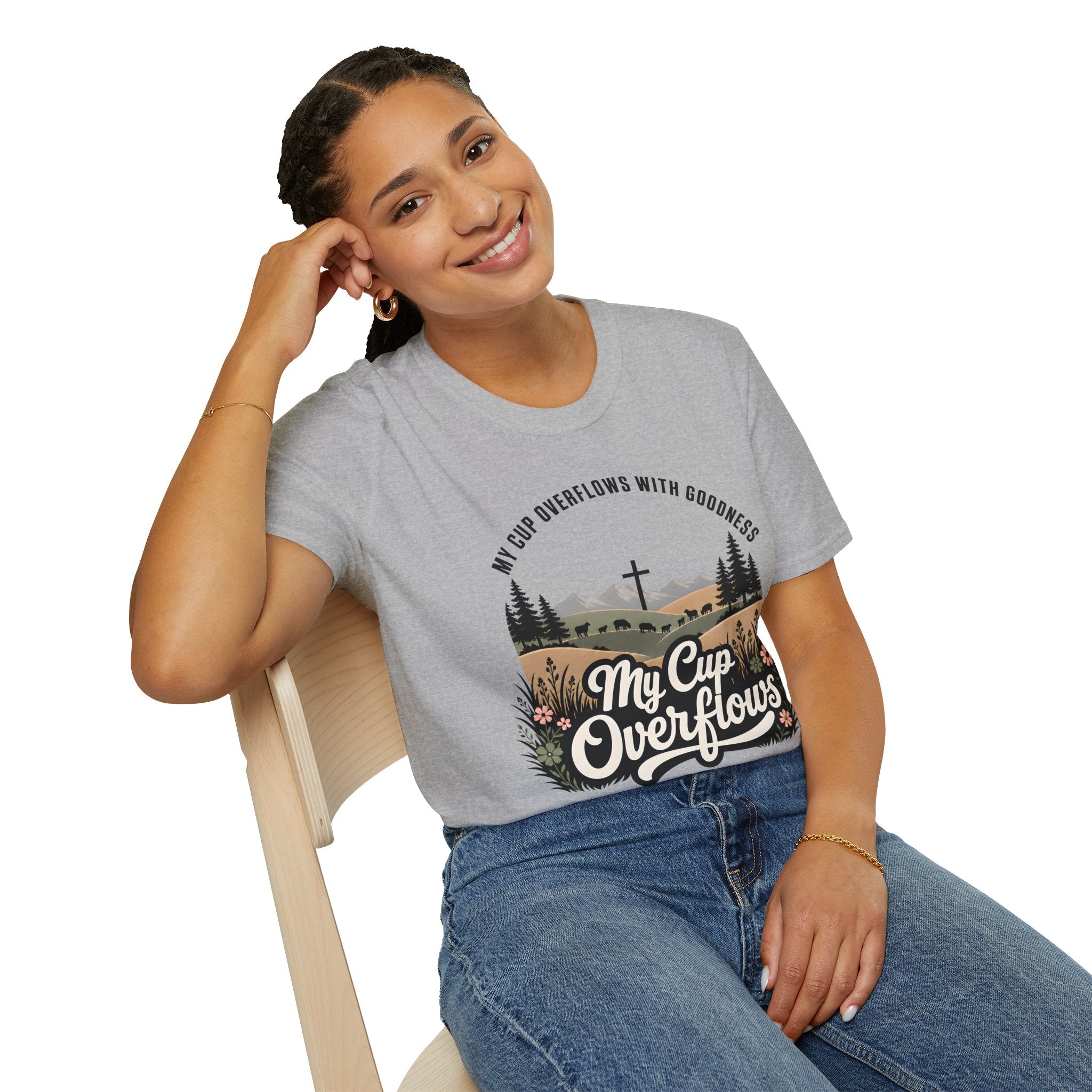 My Cup Overflows Christian shirt, Psalm 23:5 Scripture Tee