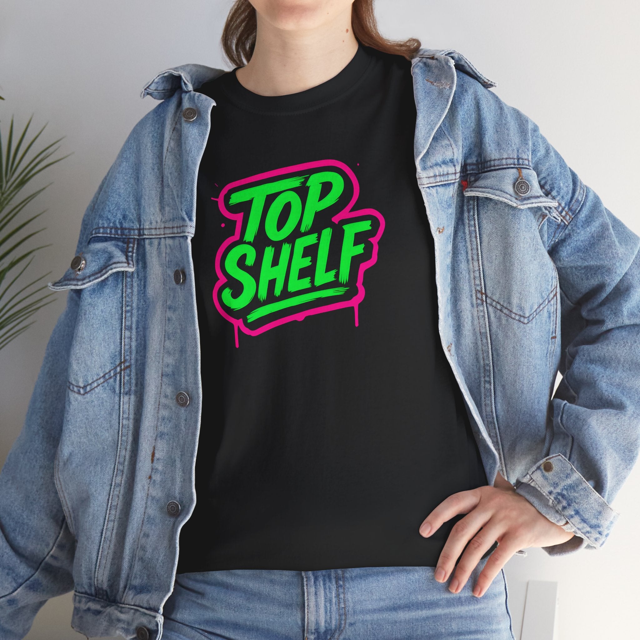 Top Shelf Vibrant Graphic Tee, Casual Wear