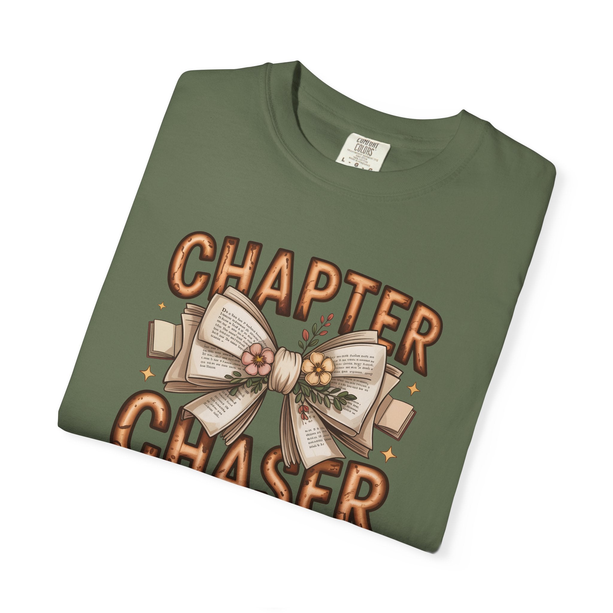 Comfort Colors® Chapter Chaser Garment-Dyed T-shirt - Cozy Gift for Book Lovers, Reading Enthusiasts, Book Club Shirt