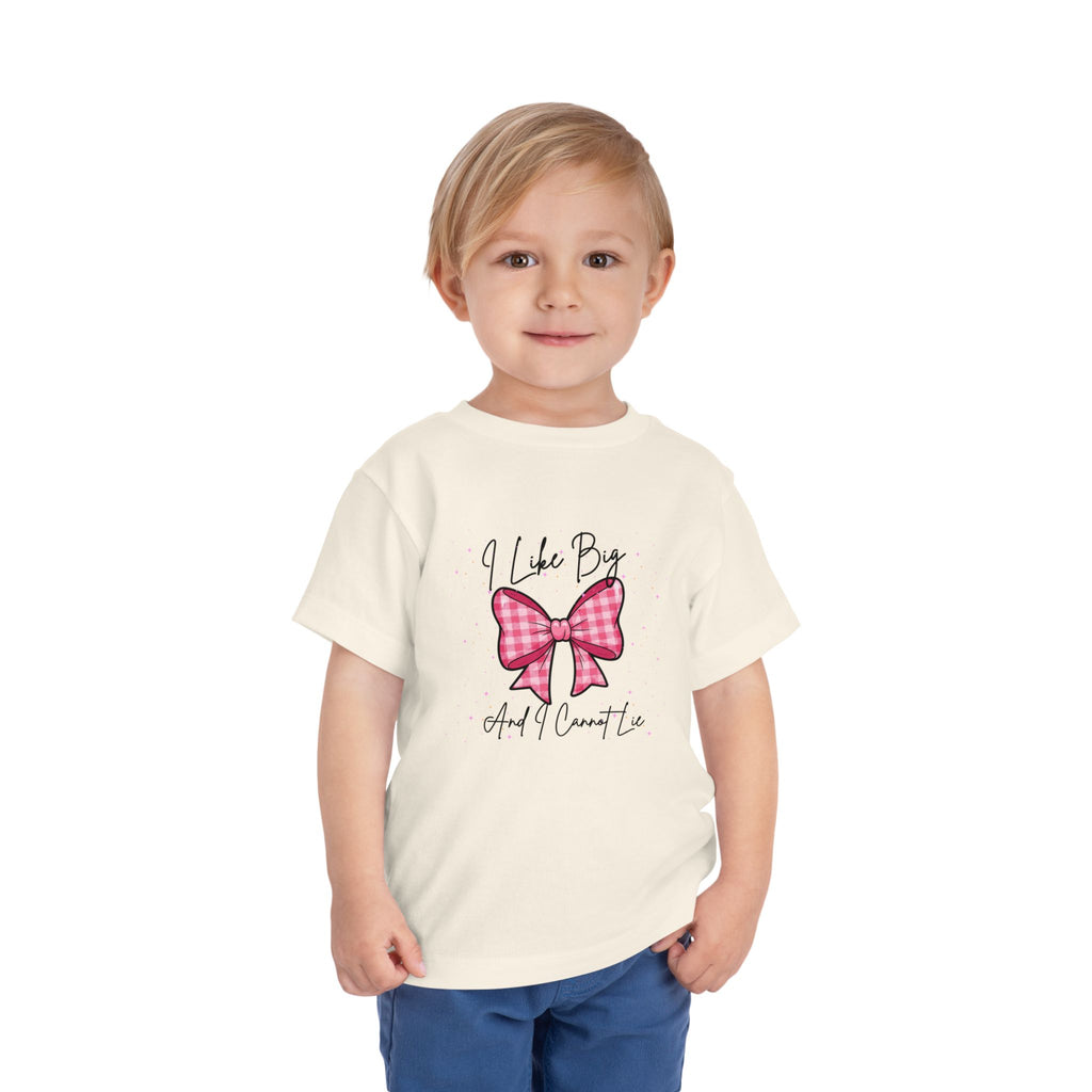 Toddler Girl's Short Sleeve Tee with Bow Design, Cute Kids T-Shirt, Gift for Girls, Birthday Tee, Playdate Outfit