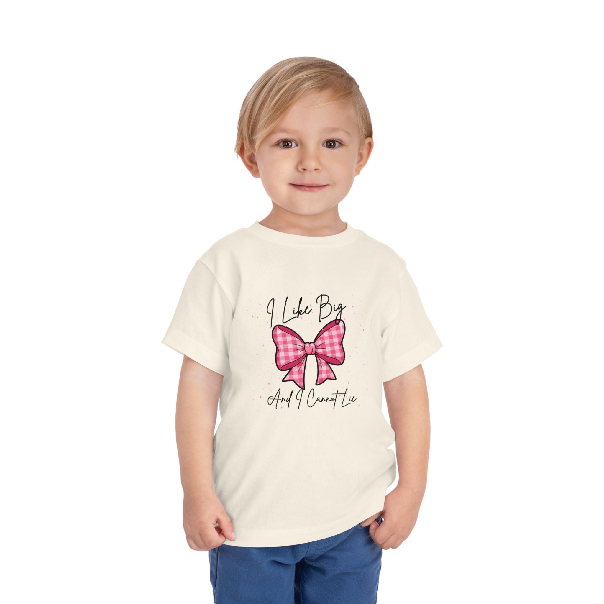 Toddler Girl's Short Sleeve Tee with Bow Design, Cute Kids T-Shirt, Gift for Girls, Birthday Tee, Playdate Outfit