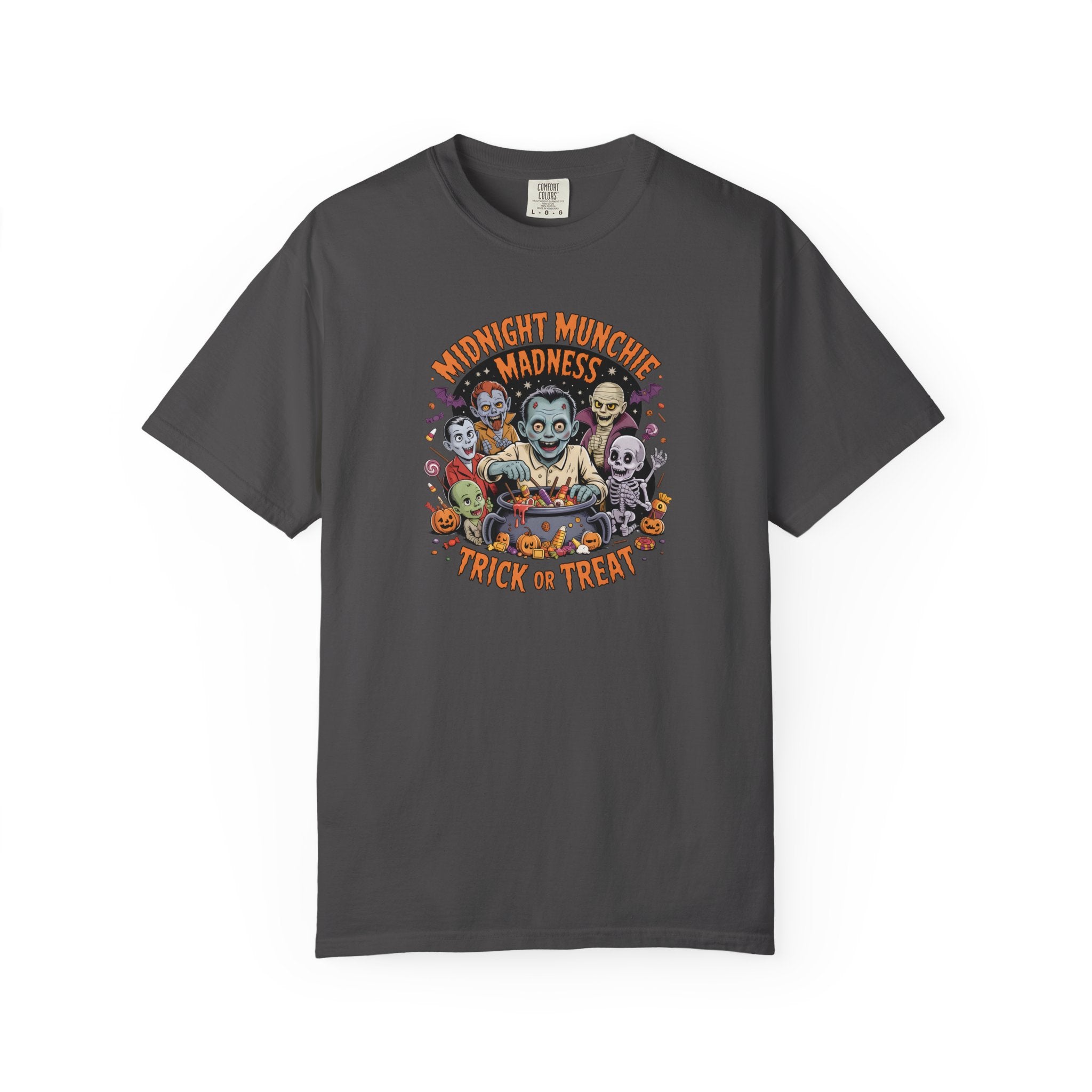 Comfort Colors Midnight Munchie Madness Halloween Shirt, Trick or Treat Tee