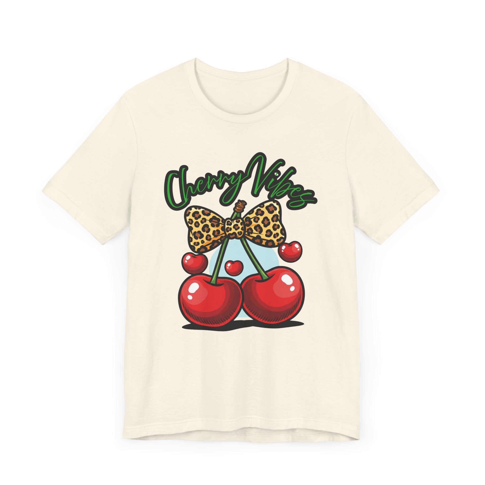 Cherry Vibes Short Sleeve Tee, Fun Graphic T-Shirt, Summer Style, Cute Gift for Friends, Party Top, Festival Wear
