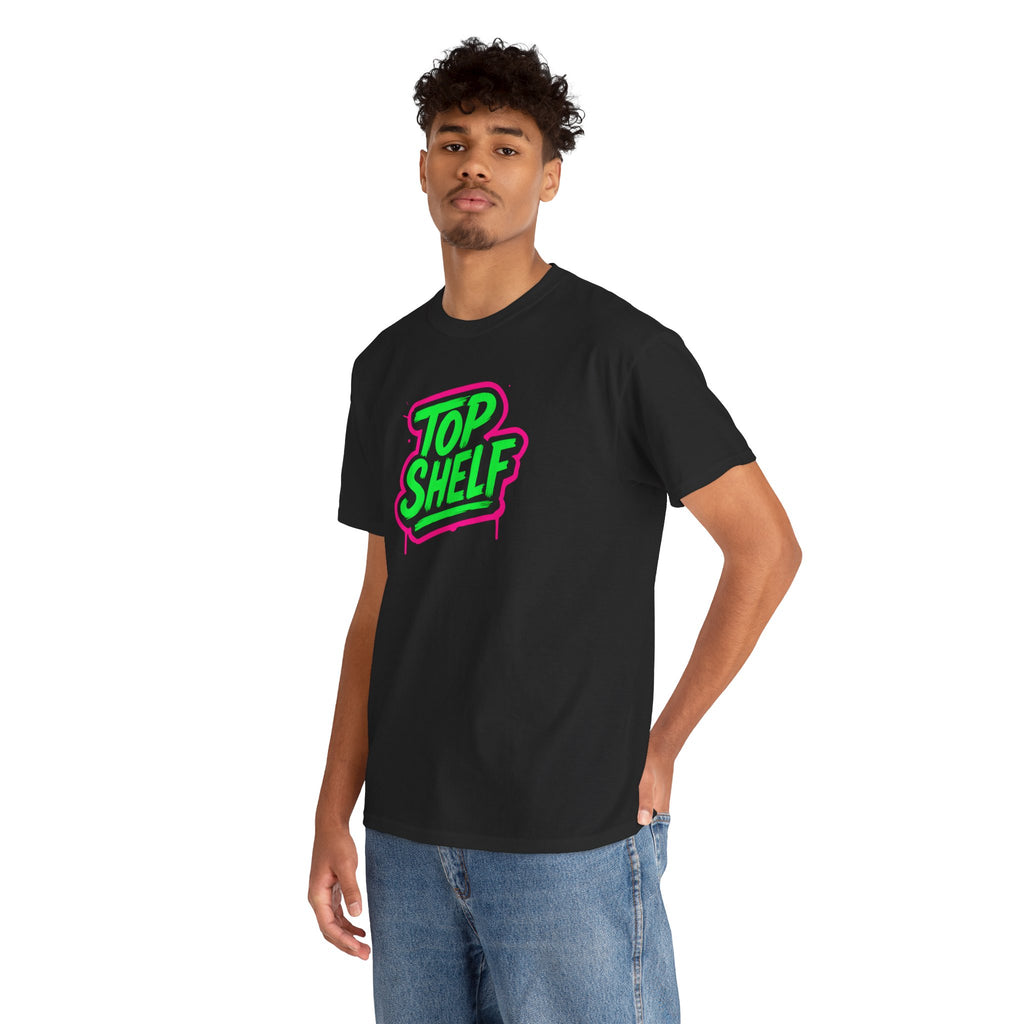 Top Shelf Vibrant Graphic Tee, Casual Wear