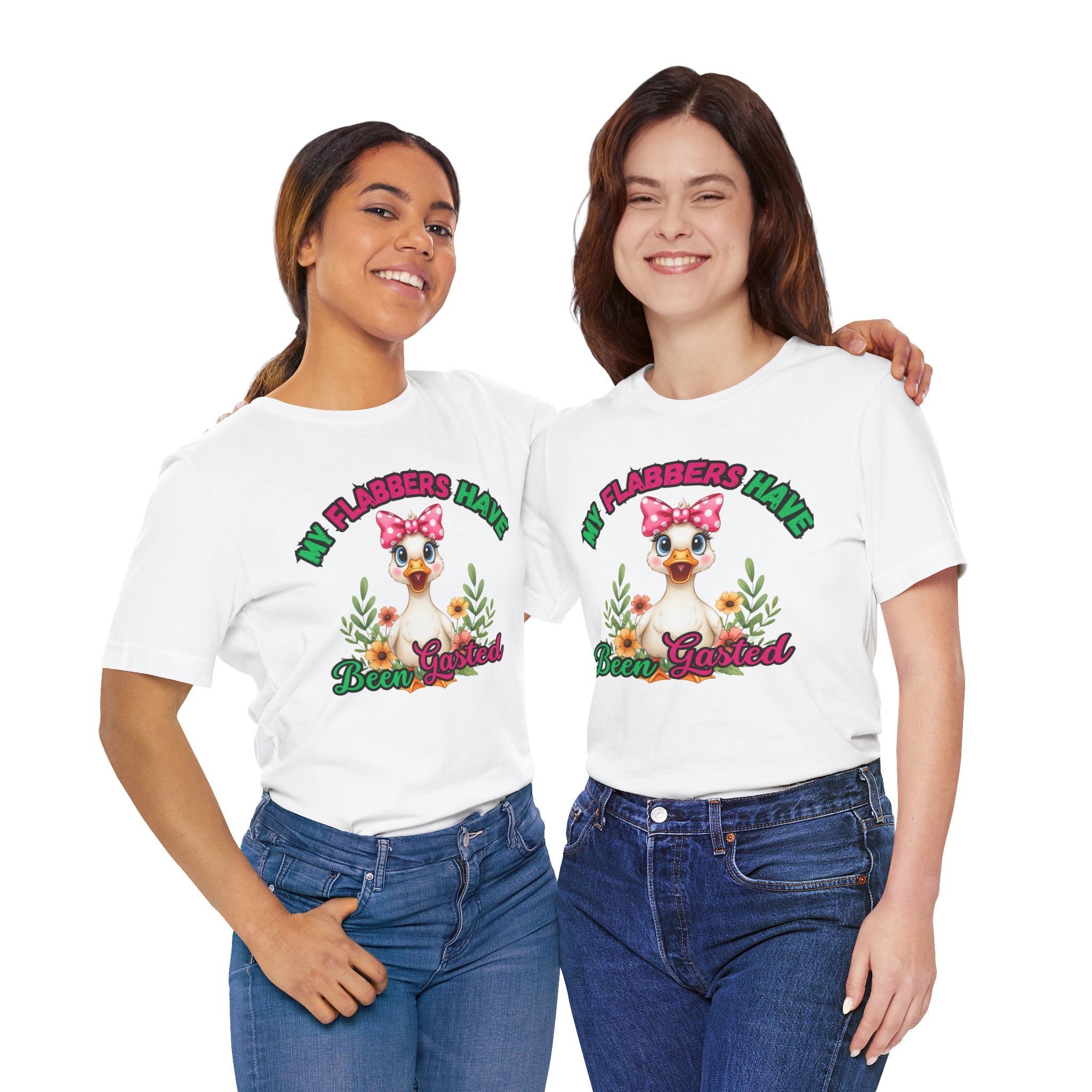 My Flabbers Have Been Gasted Duck Tee, Cute Graphic Tee, Gift for Her, Casual Wear, Summer Fashion