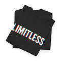 Limitless Unisex Heavy Cotton Tee, Motivational Shirt, Casual Wear, Gifts for Him/Her, Streetwear Fashion, Confidence Statement Tee