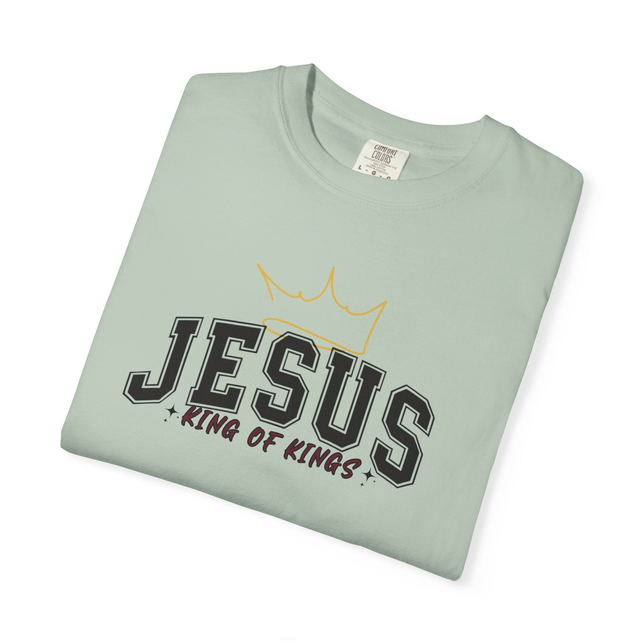 Jesus King of Kings T-Shirt, Unisex Garment Dyed Tee, Christian Apparel, Faith-Based Gift, Casual Wear, Religious T-Shirt