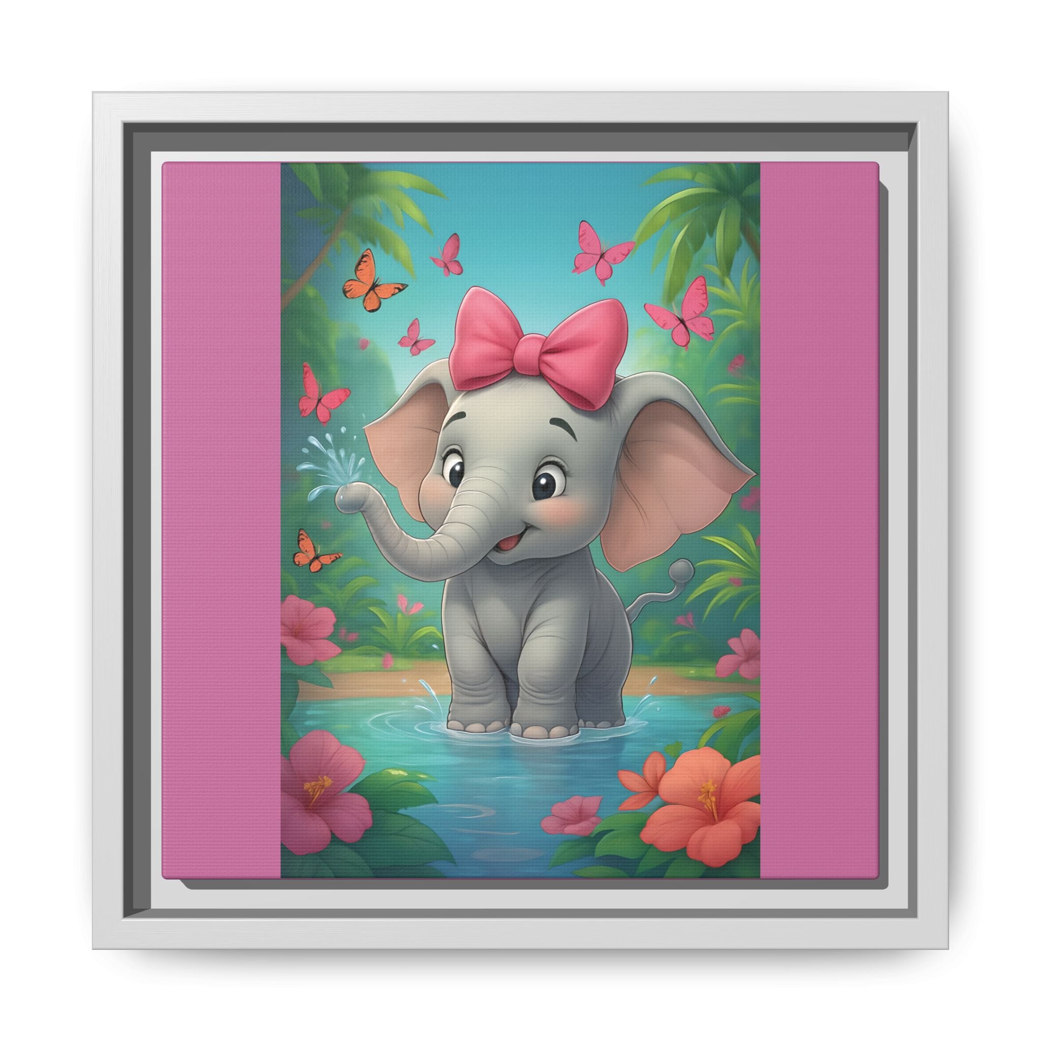 Framed Kids Elephant Wall Print, Kids Bedroom Art, Nursery Art, Baby Room Decor, Animal Art, Child's Room Gift, Playroom Wall Art