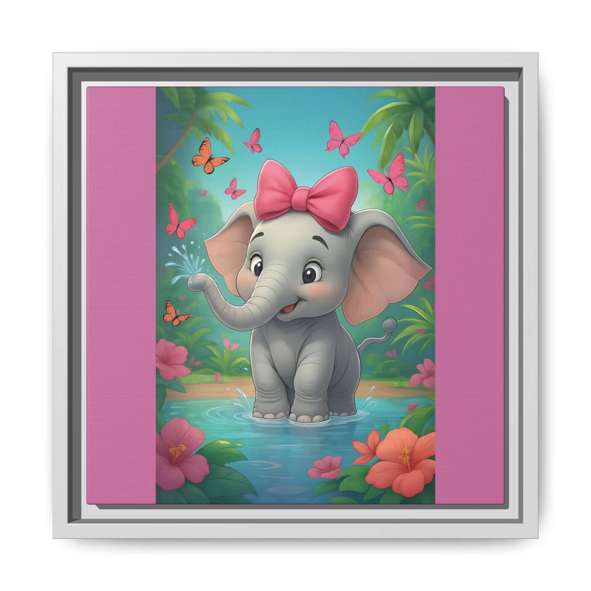 Framed Kids Elephant Wall Print, Kids Bedroom Art, Nursery Art, Baby Room Decor, Animal Art, Child's Room Gift, Playroom Wall Art