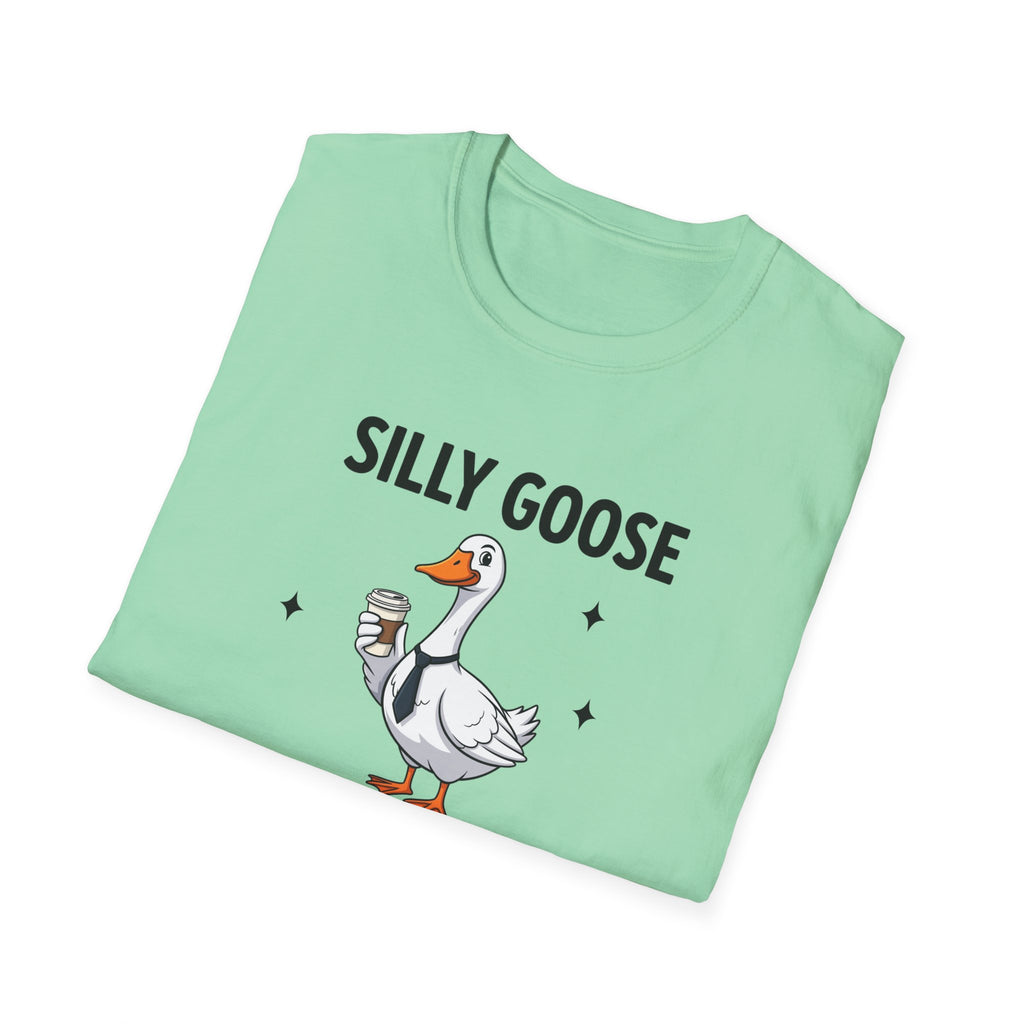 Silly Goose Coffee Club T-Shirt, Unisex Tee, Cute Animal Shirt, Fun Coffee Lover Gift Casual Wear, Quirky Humor Tee, Shirt for Caffeine Fans