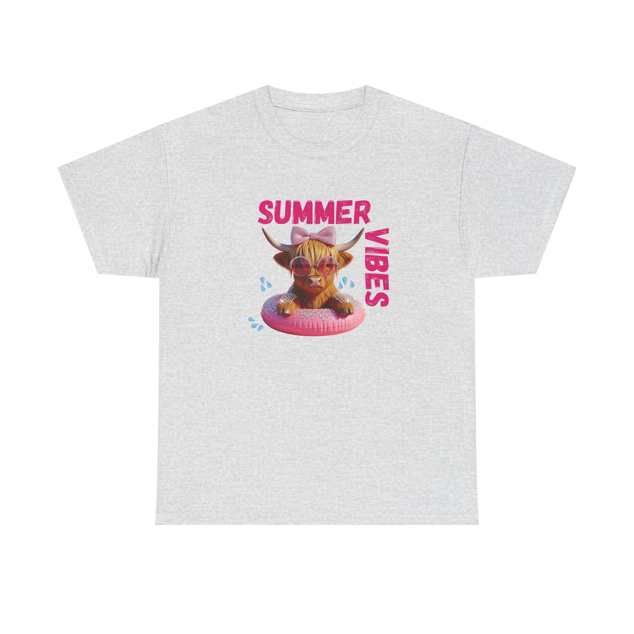 Summer Vibes Tee, Cute Summer Shirt, Relaxed Fit T-Shirt, Beachwear Top, Gift for Friends, Summer Party Apparel