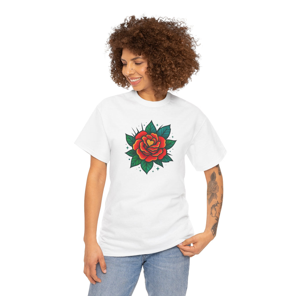 Bohemian Style Rose Floral Design Shirt, Floral Rose Shirt, Boho Tee, Graphic T-shirt