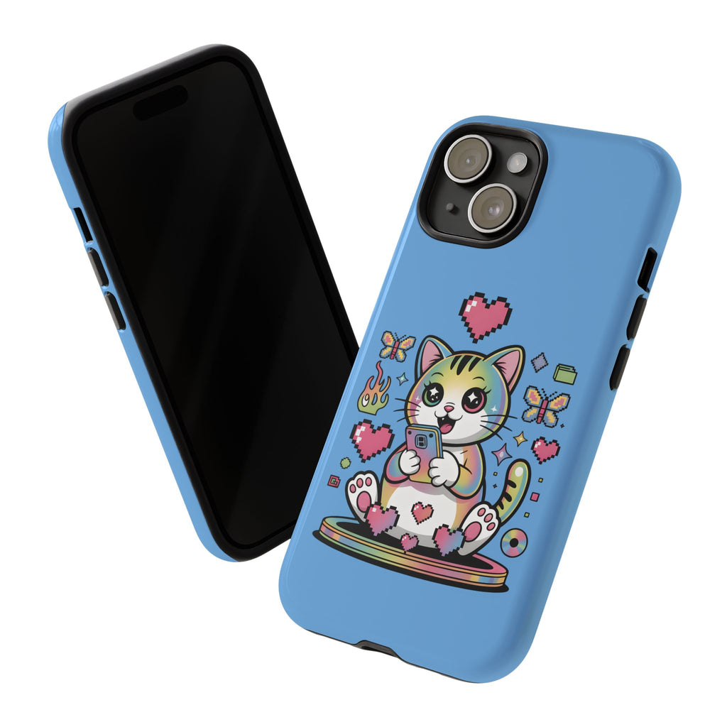 Kawaii Pixel Cat Hearts phone case | Tough Case iPhone 17, 16, 15, 14, 13, iPhone Pro 17, 16, 15, 14, 13, iPhone Pro Max 17, 16, 15, 14, 13
