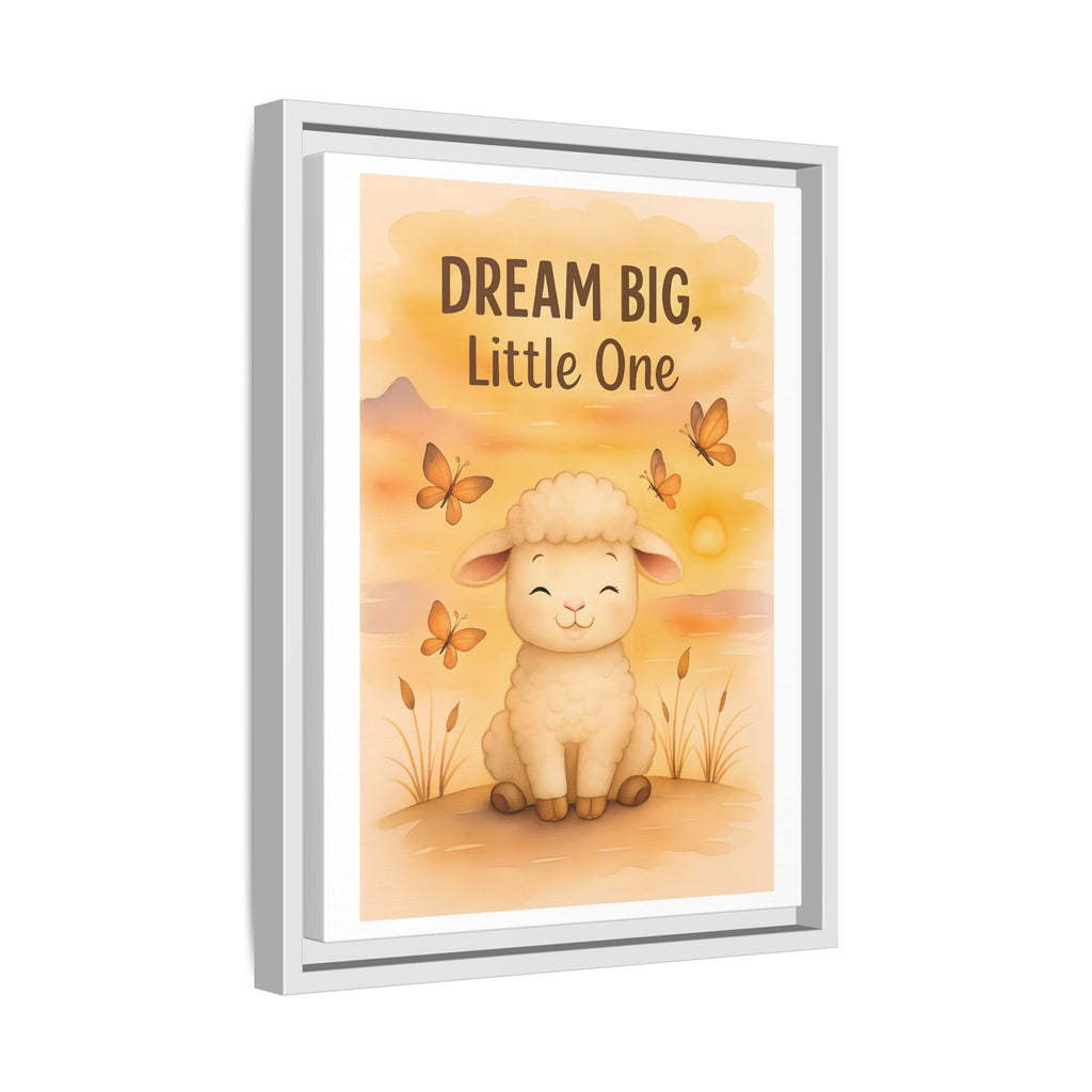 Framed Baby Sheep Nursery Wall Art, AI Generated, Sheep Décor, 'Dream Big, Little One' Animal Nursery Art, Cute Farm Theme, Baby Room Décor, Nursery Gift
