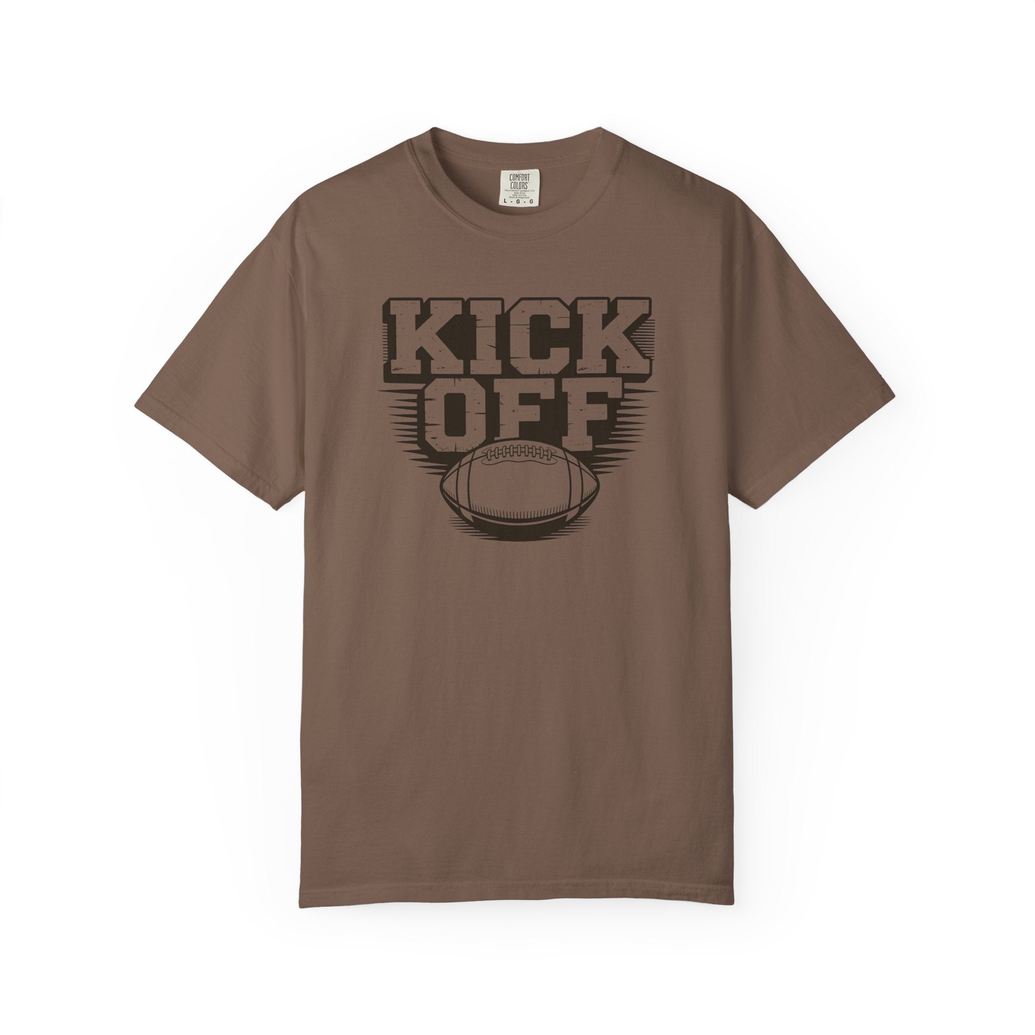 Kick Off Unisex Garment-Dyed T-shirt for Sports Lovers, Football Fans, Casual Wear, Gift Idea, Game Day Apparel