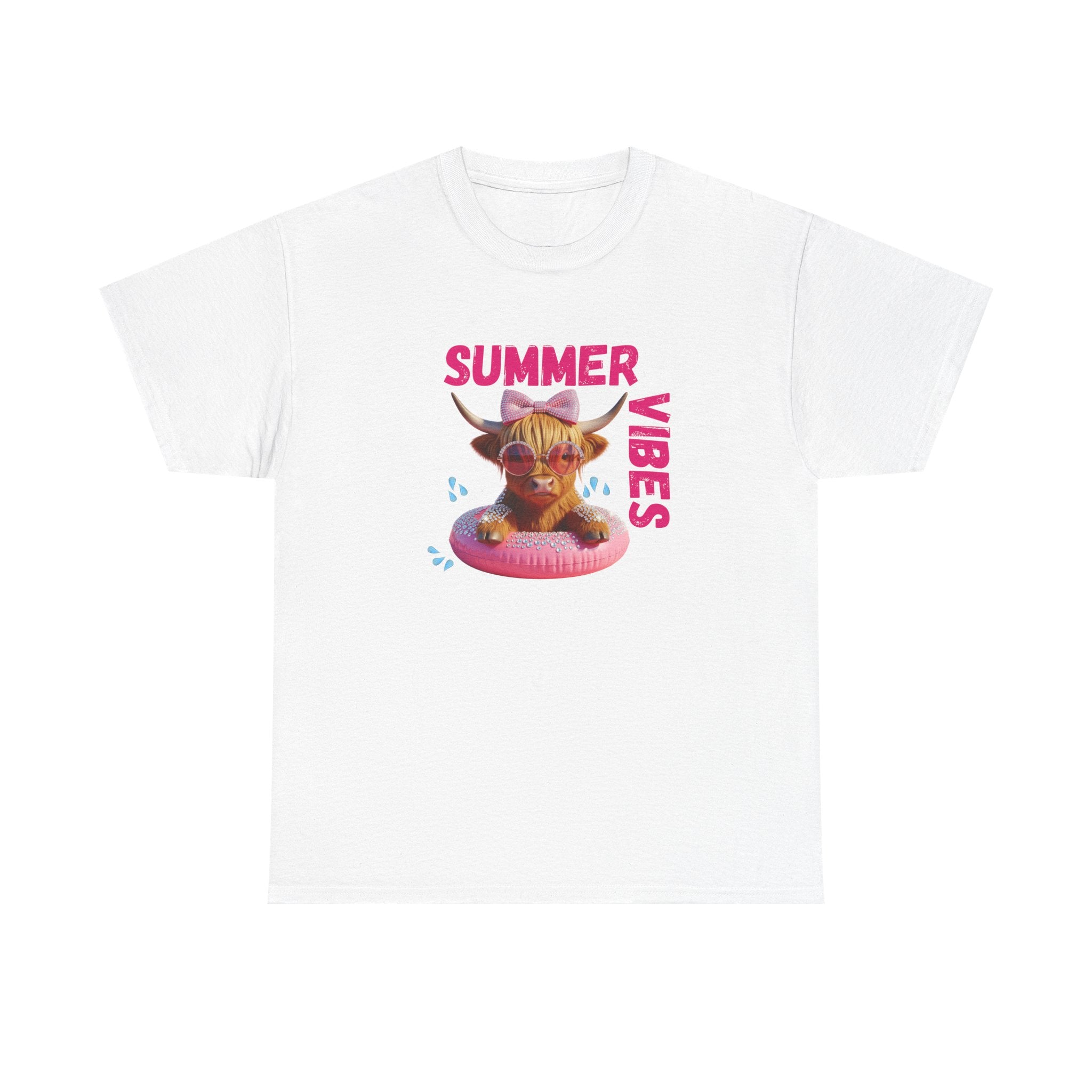 Summer Vibes Tee, Cute Summer Shirt, Relaxed Fit T-Shirt, Beachwear Top, Gift for Friends, Summer Party Apparel