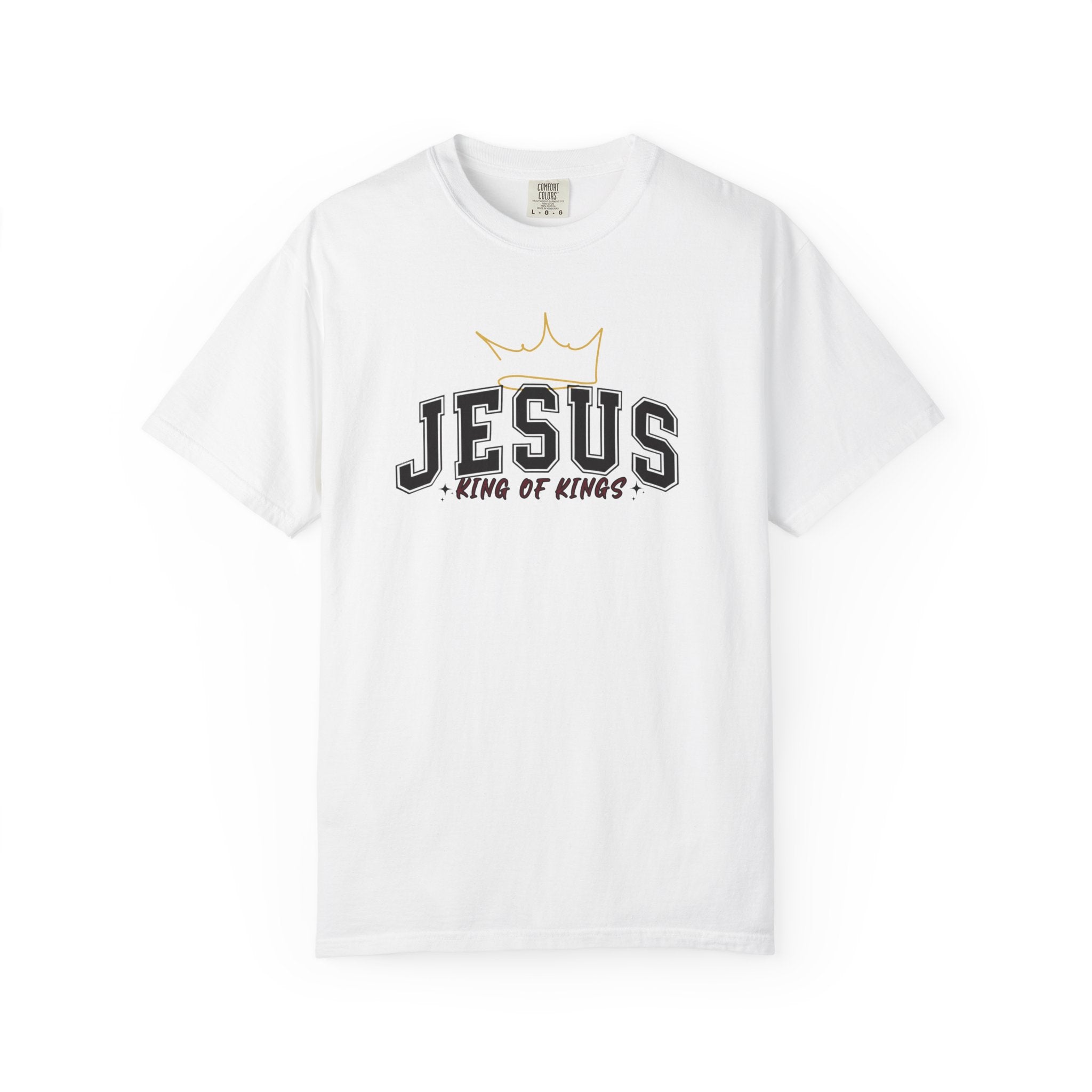 Jesus King of Kings T-Shirt, Unisex Garment Dyed Tee, Christian Apparel, Faith-Based Gift, Casual Wear, Religious T-Shirt