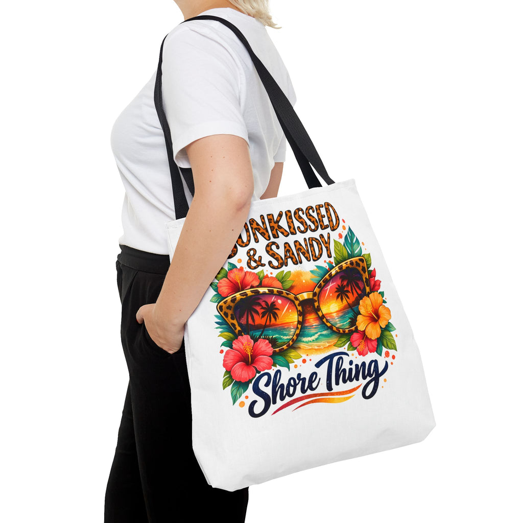 Sunkissed & Sandy Shore Thing Tote | Beach Sunglasses Hibiscus Design